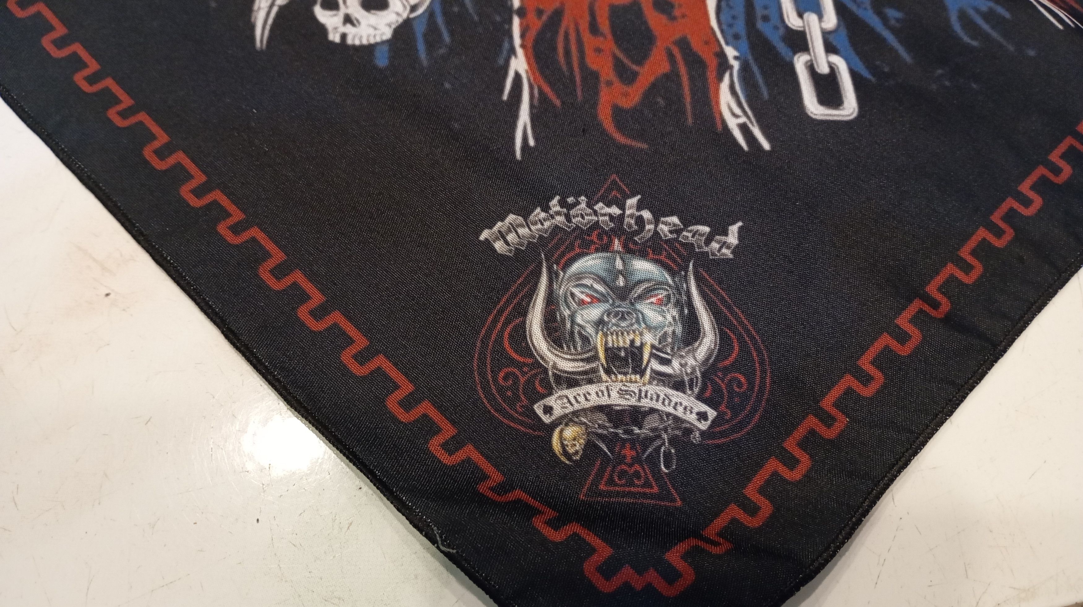 Band Tees Skulls Bandana Handkerchief Motor head Size ONE SIZE - 4 Thumbnail