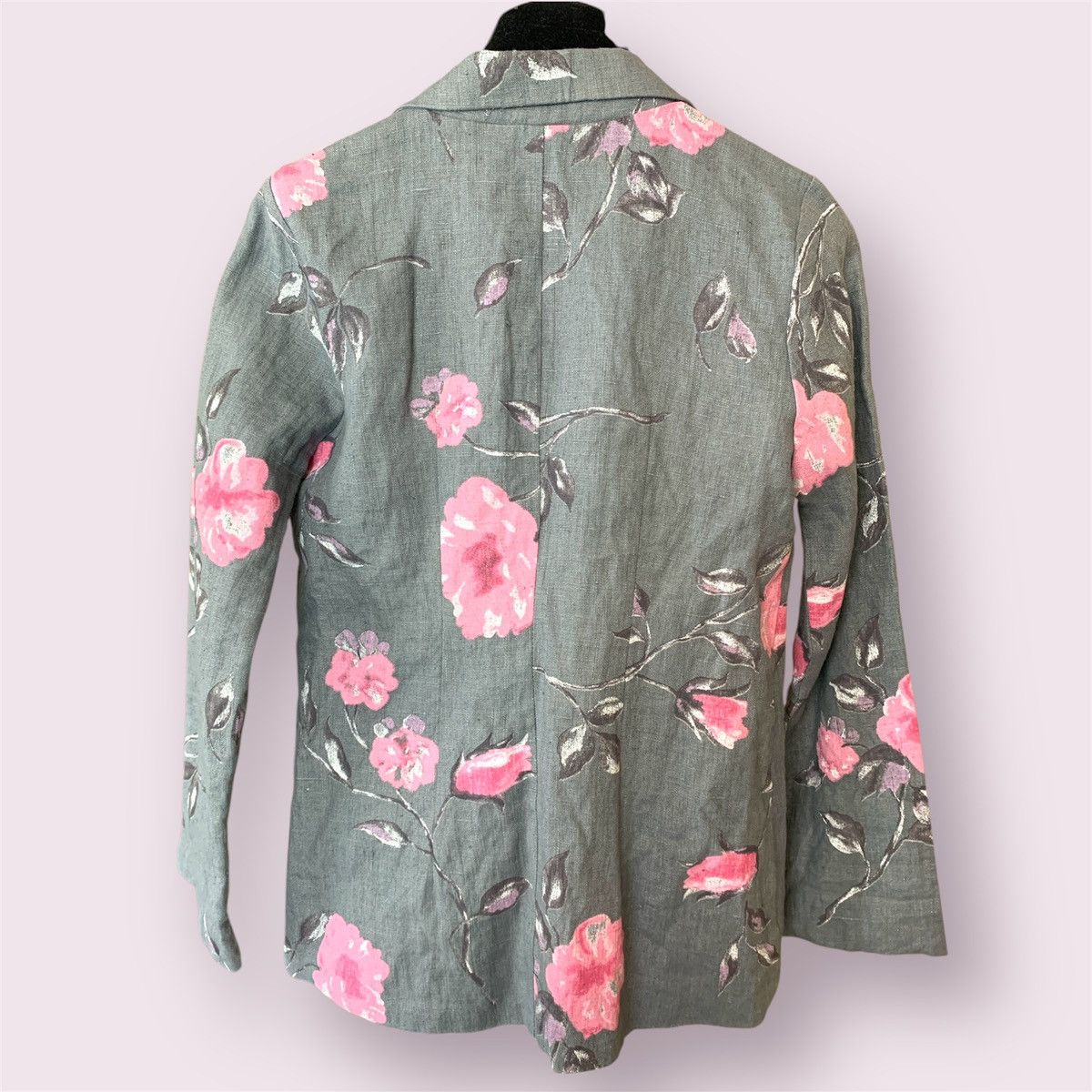 Urban Renewal Pink Flower Blazer Size S / US 4 / IT 40 - 2 Thumbnail