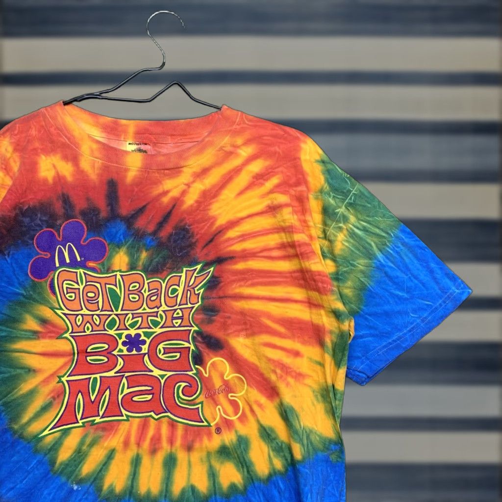 Vintage WOODFARM Shirt Mens XL Tie Dye Graphic Print McDonalds Get Back With a Big Mac Tee Size US XL / EU 56 / 4 - 1 Thumbnail