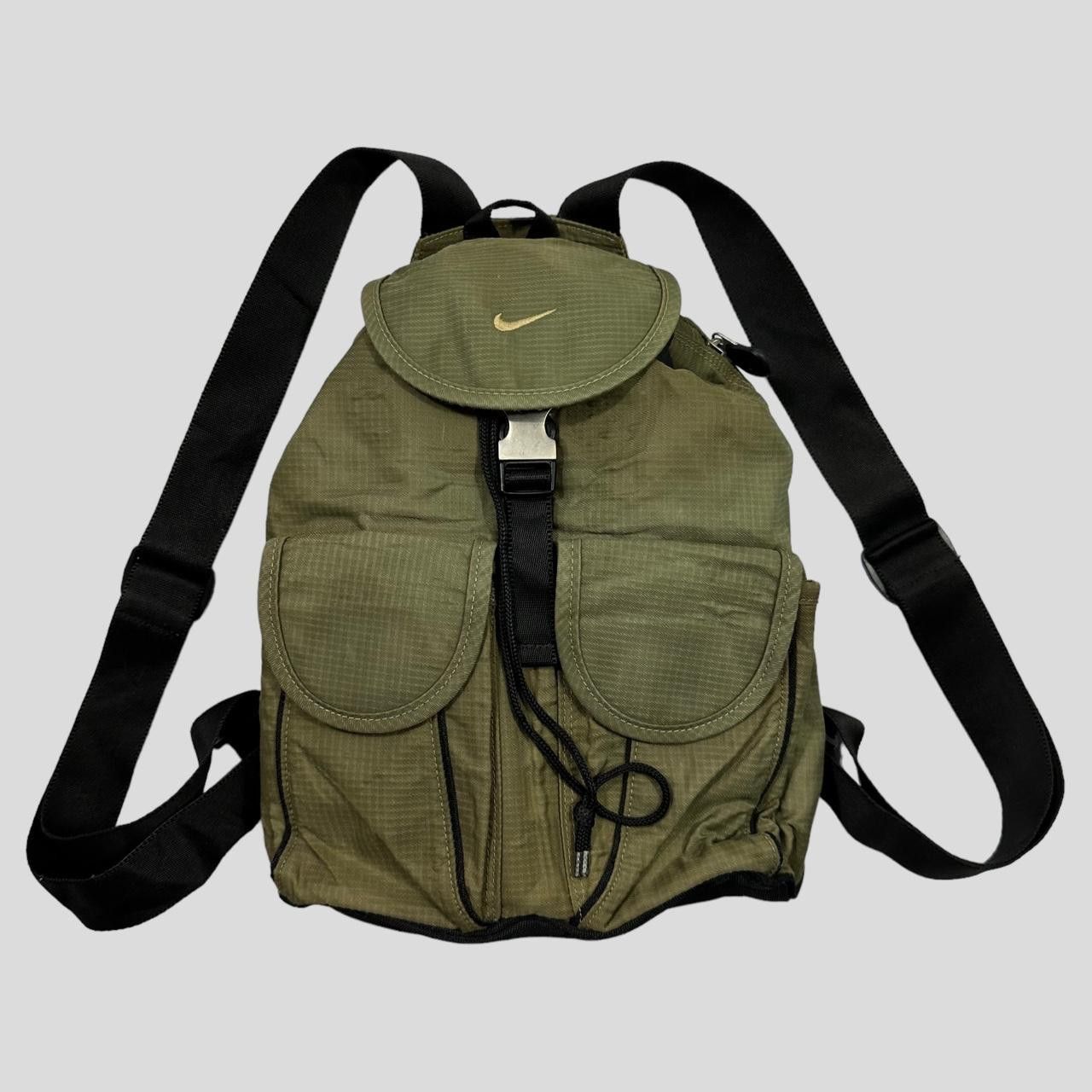 image of Nike 2003 Nylon Ripstop Multipocket Mini Backpack in Khaki, Men's