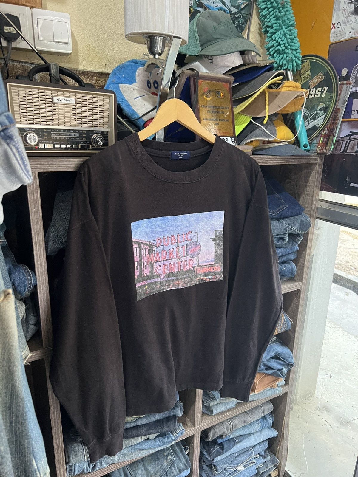 Japanese Brand 🔥Back Number Public Market Center Long Sleeve Size US L / EU 52-54 / 3 - 4 Thumbnail