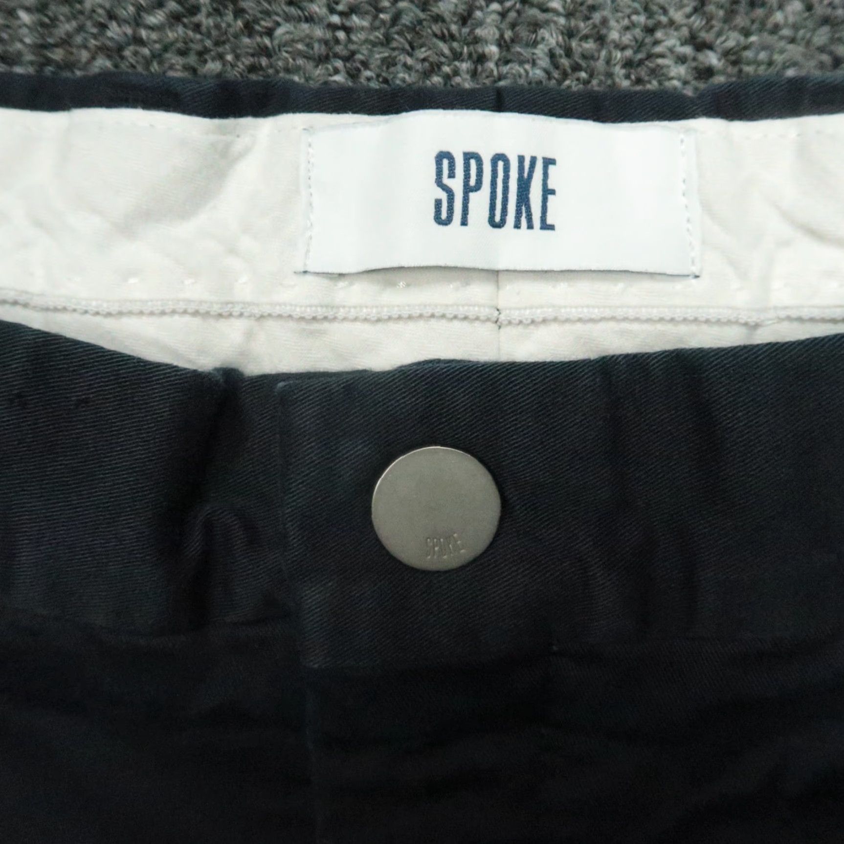 Spoke Chino Pants Mens 37x30 Blue Regular Fit Casual Trousers