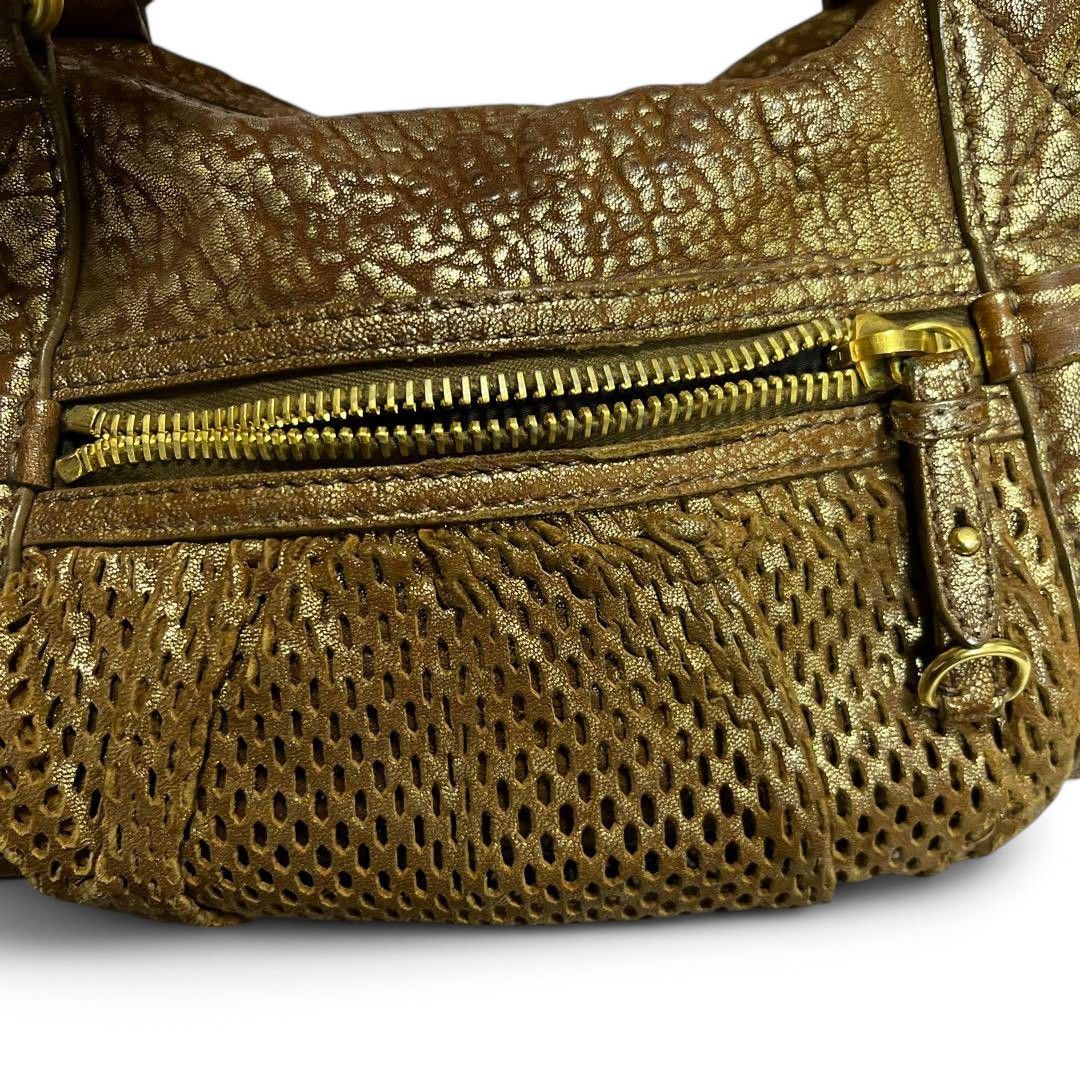 Miu Miu Miu Miu - Gold Boston Vintage Mesh Leather Handbag Size ONE SIZE - 7 Thumbnail