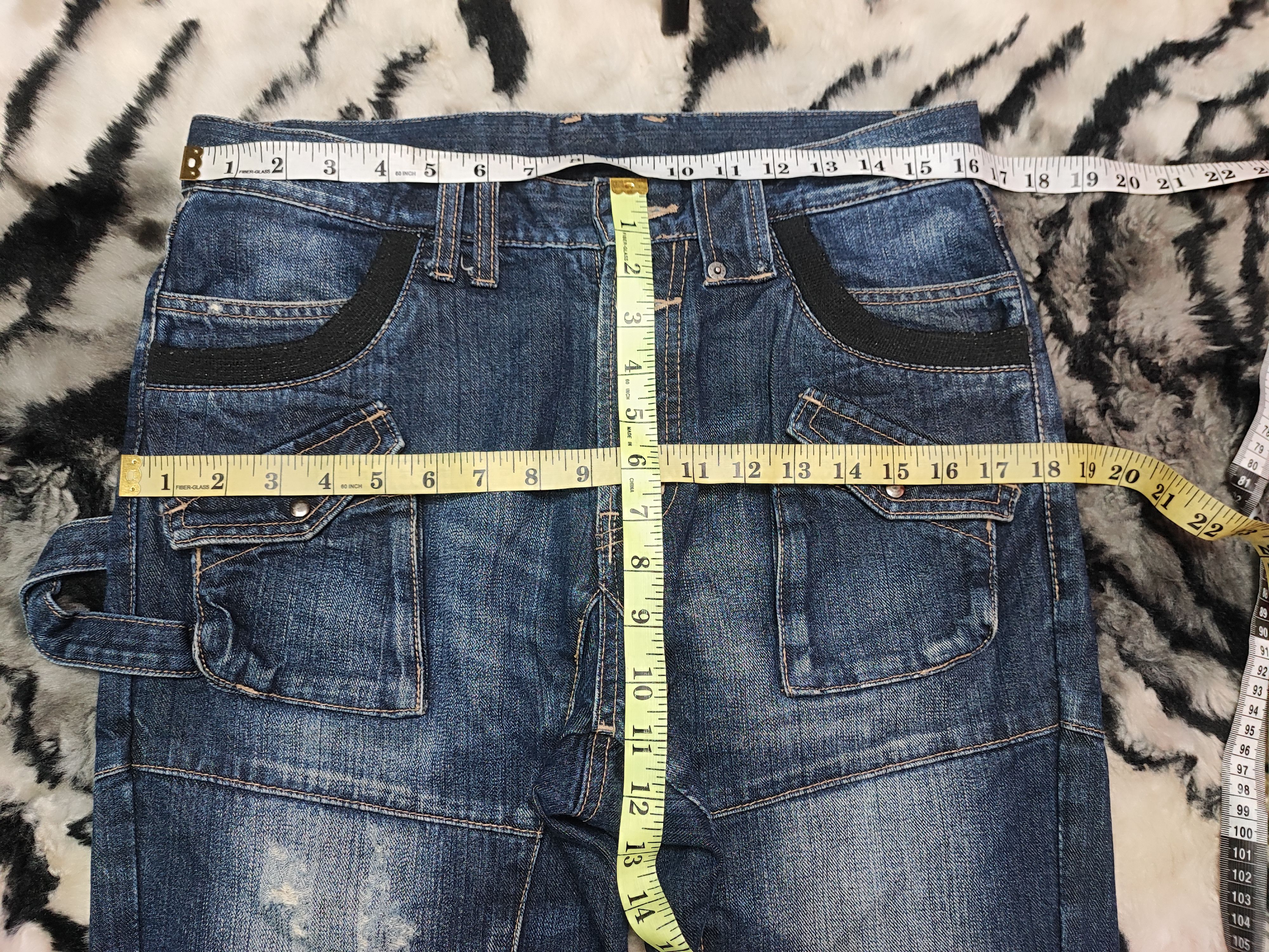 PPFM PPFM Multi-Pocket Zipper Denim Cyber Punk Style ERD Size US 32 / EU 48 - 3 Thumbnail