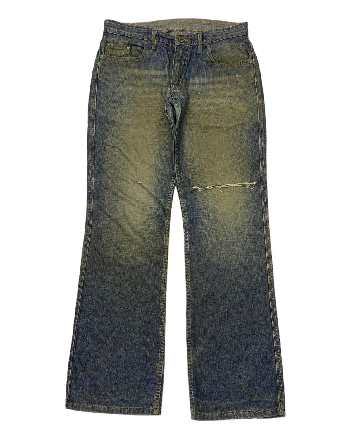 Polo Ralph Lauren × Ralph Lauren 🔥VINTAGE POLO RALPH LAUREN BOOTCUT DISTRESSED DENIM JEANS Size US 32 / EU 48 - 1 Thumbnail