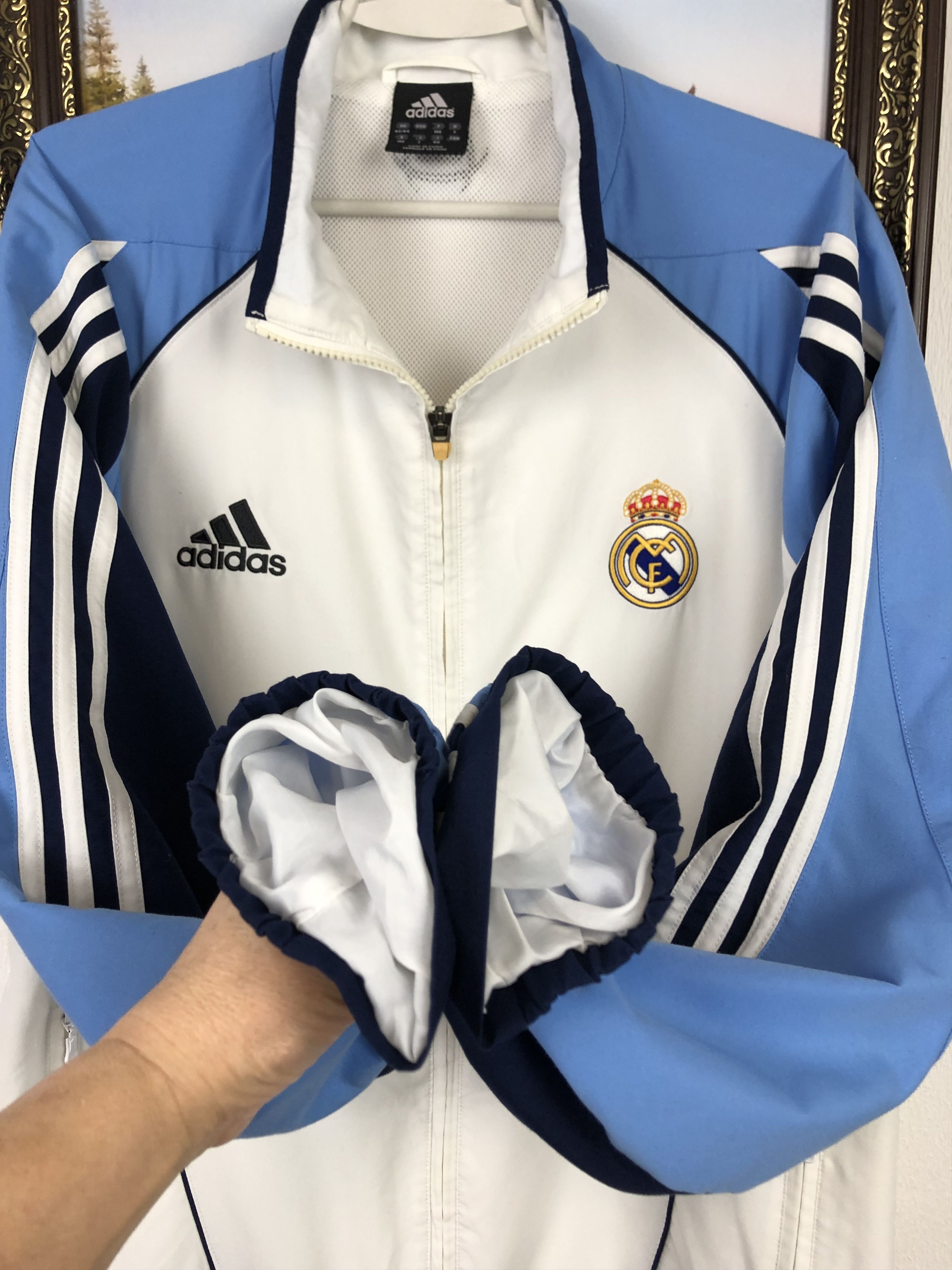 Adidas × Vintage Vintage Real Madrid Football Jacket Soccer Track Top Zip Size US L / EU 52-54 / 3 - 10 Thumbnail