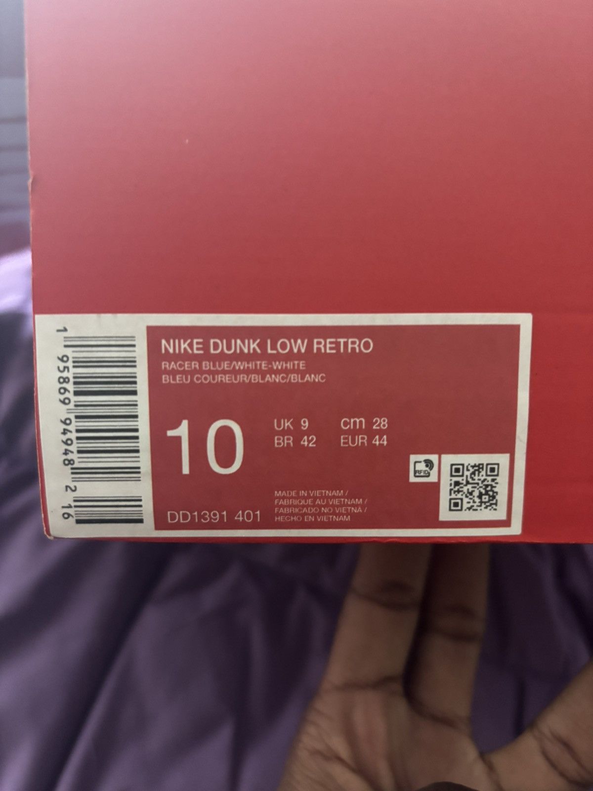 Nike Nike Dunk Low White & Blue Size US 10 / EU 43 - 6 Thumbnail