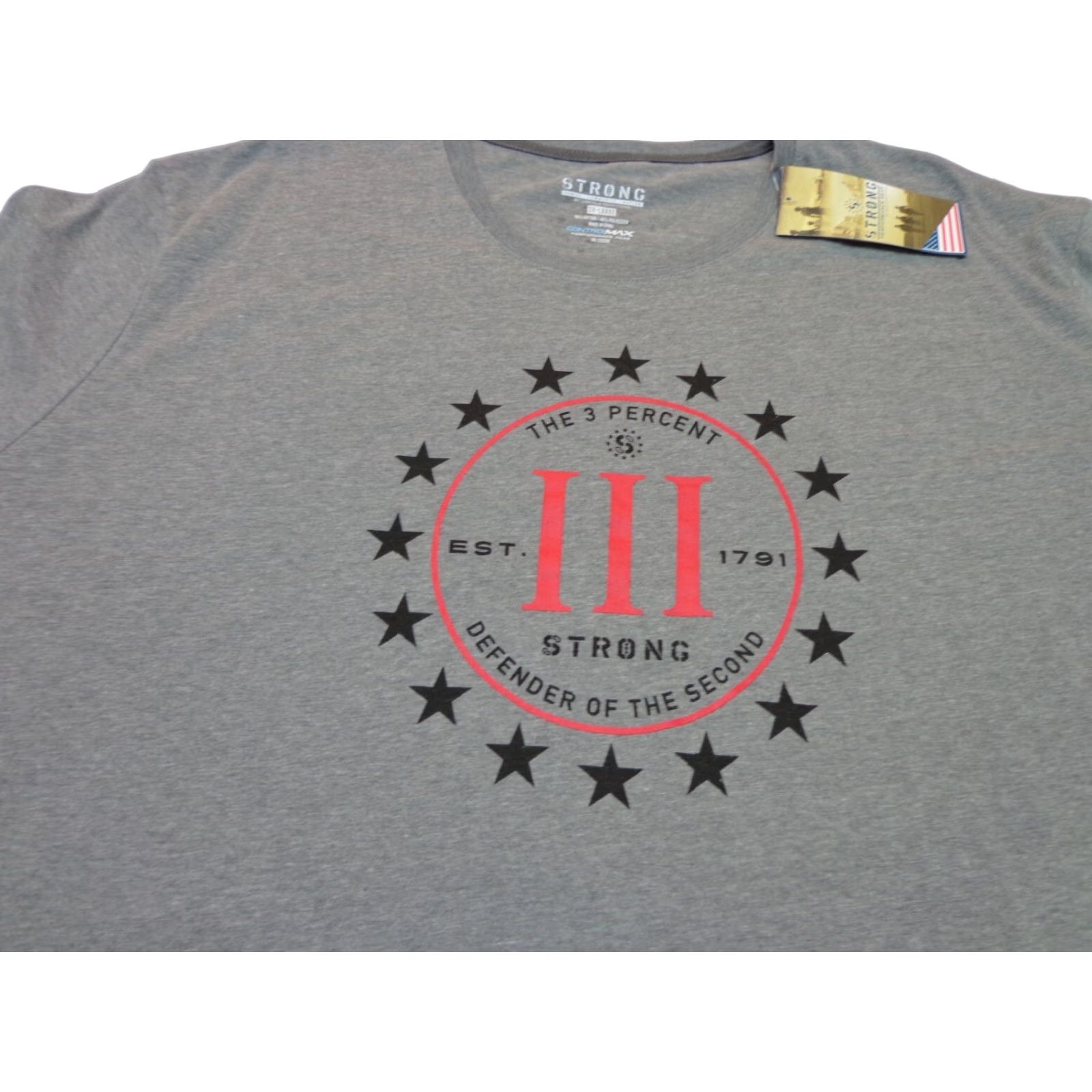 Vintage STRONG by Lincoln Outfitters Control Max Performance Gear T-shirt 3XL Gray Short Sleeve Crew Neck Men, Graphic Print, Cotton Polyester, Regular Fit Size US XXL / EU 58 / 5 - 1 Thumbnail