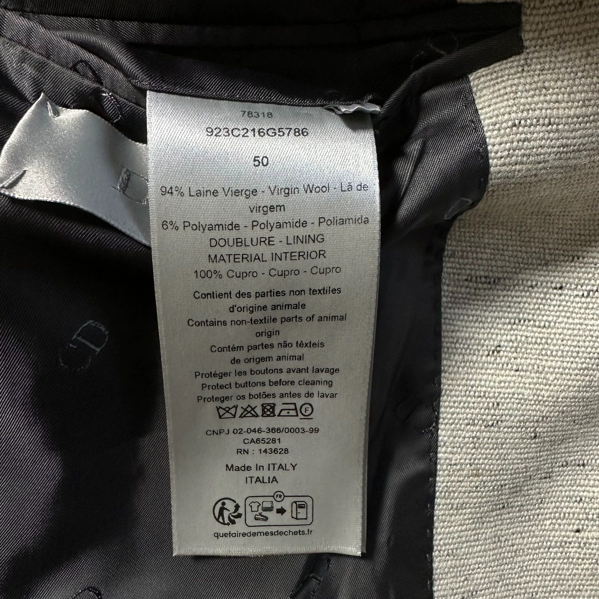 Dior dior gray wool suit with snowflake texture Size US M / EU 48-50 / 2 - 6 Thumbnail