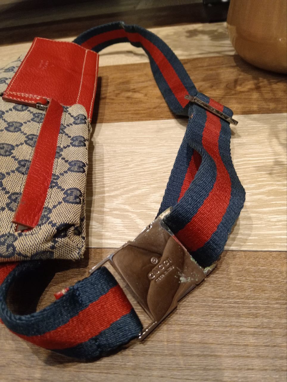 Gucci GUCCI GG CANVAS WEB DOUBLE POCKET BELT BAG Size ONE SIZE - 7 Thumbnail