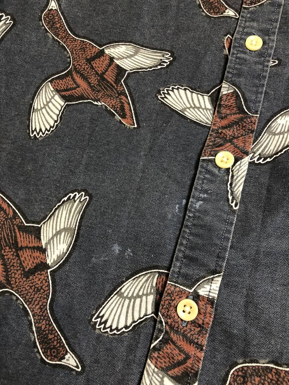 Allsaints Vintage Allsaints Bird Print Slim Fit Button Up Shirt Size US XS / EU 42 / 0 - 5 Thumbnail