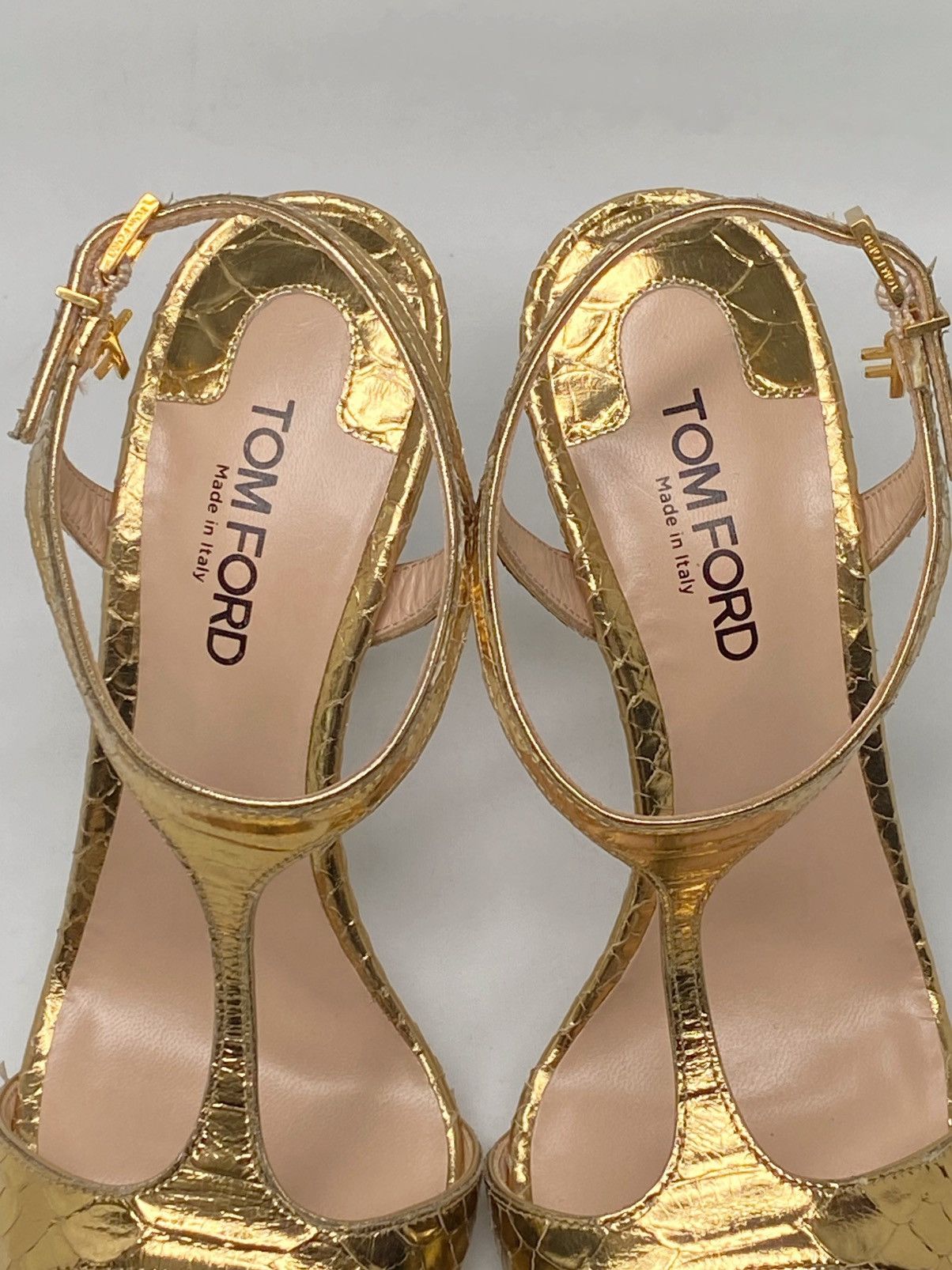 Tom Ford Tom Ford Stamped Python Galaxy 105mm Sandal size 37.5 Size US 7.5 / IT 37.5 - 6 Thumbnail