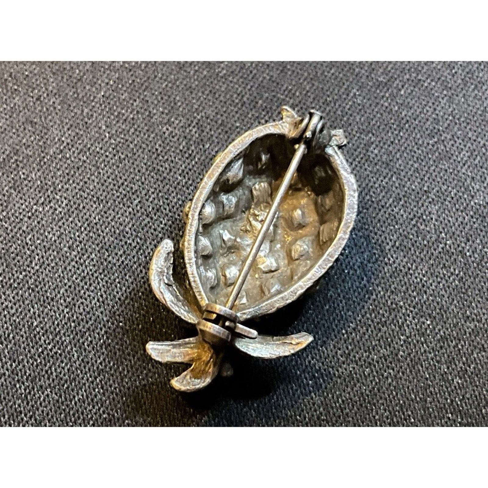 Other 925 Sterling Silver Tested A/B Rhinestone Pineapple Brooch Size ONE SIZE - 5 Thumbnail