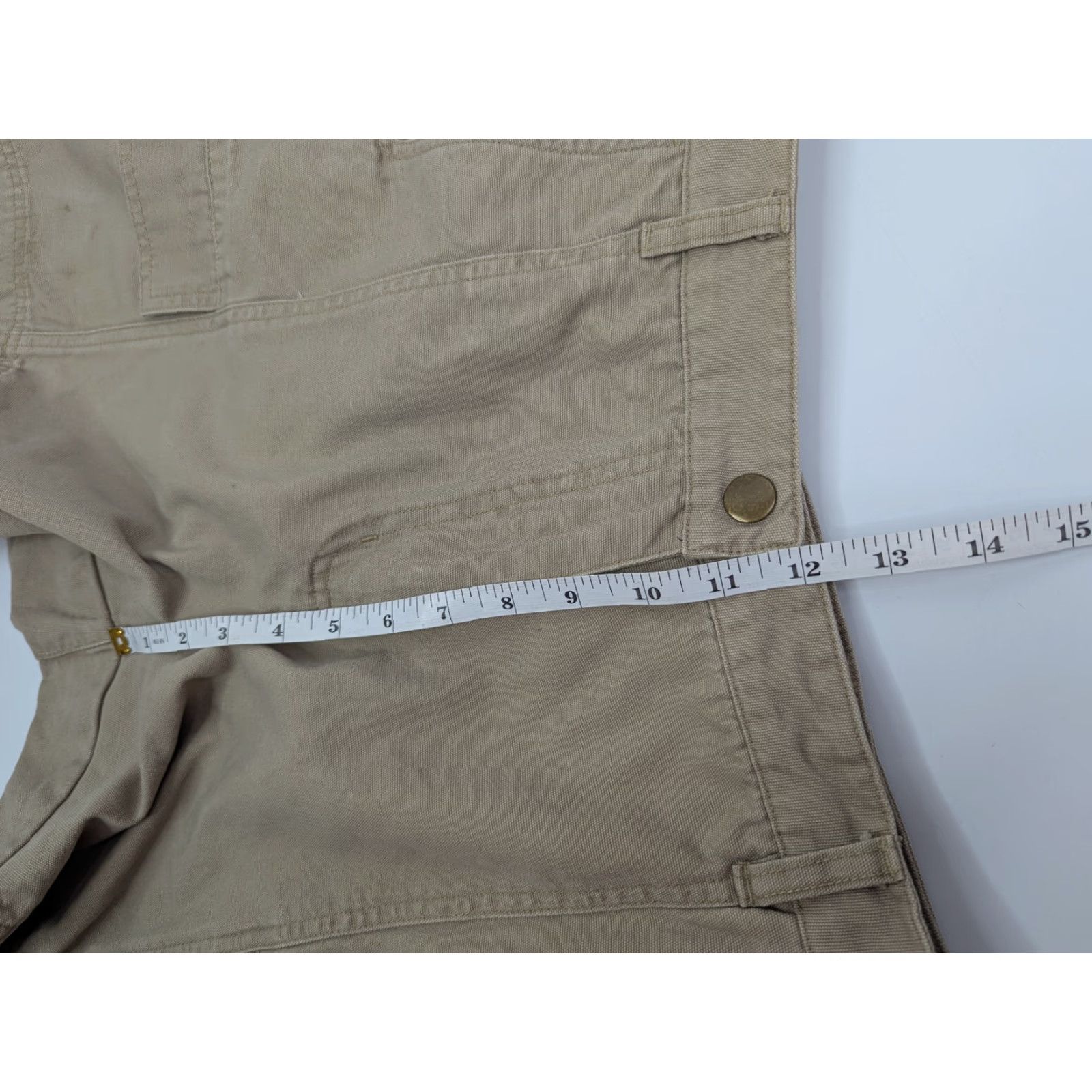 Vintage VINTAGE Woolrich Shorts Women’s Size 10 Cotton Khaki Stone Hiking Outdoor Pocket Cargo 90s Womens Size 32" / US 10 / IT 46 - 5 Thumbnail