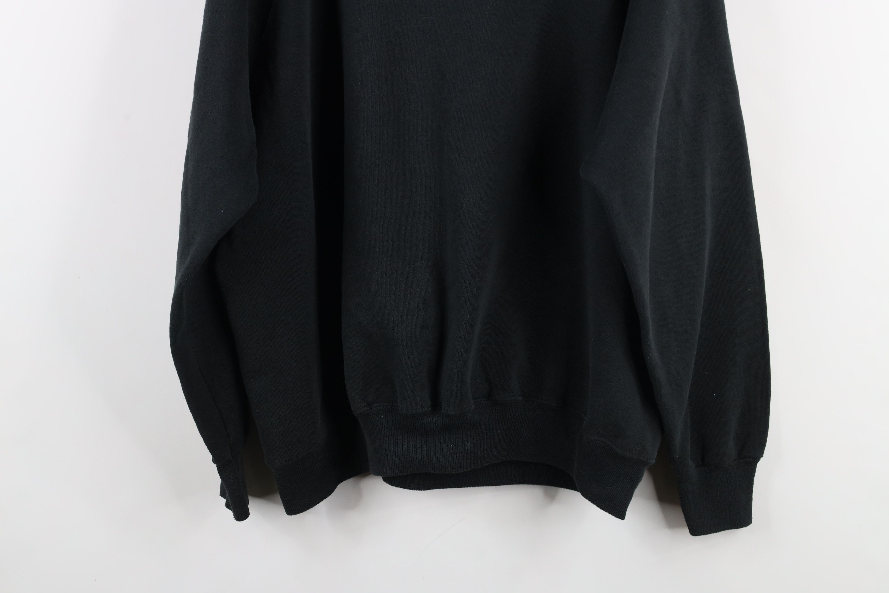 Vintage Vintage 90s Streetwear Raglan Crewneck Sweatshirt Black USA Size XXL / US 16-18 / IT 52-54 - 11 Thumbnail