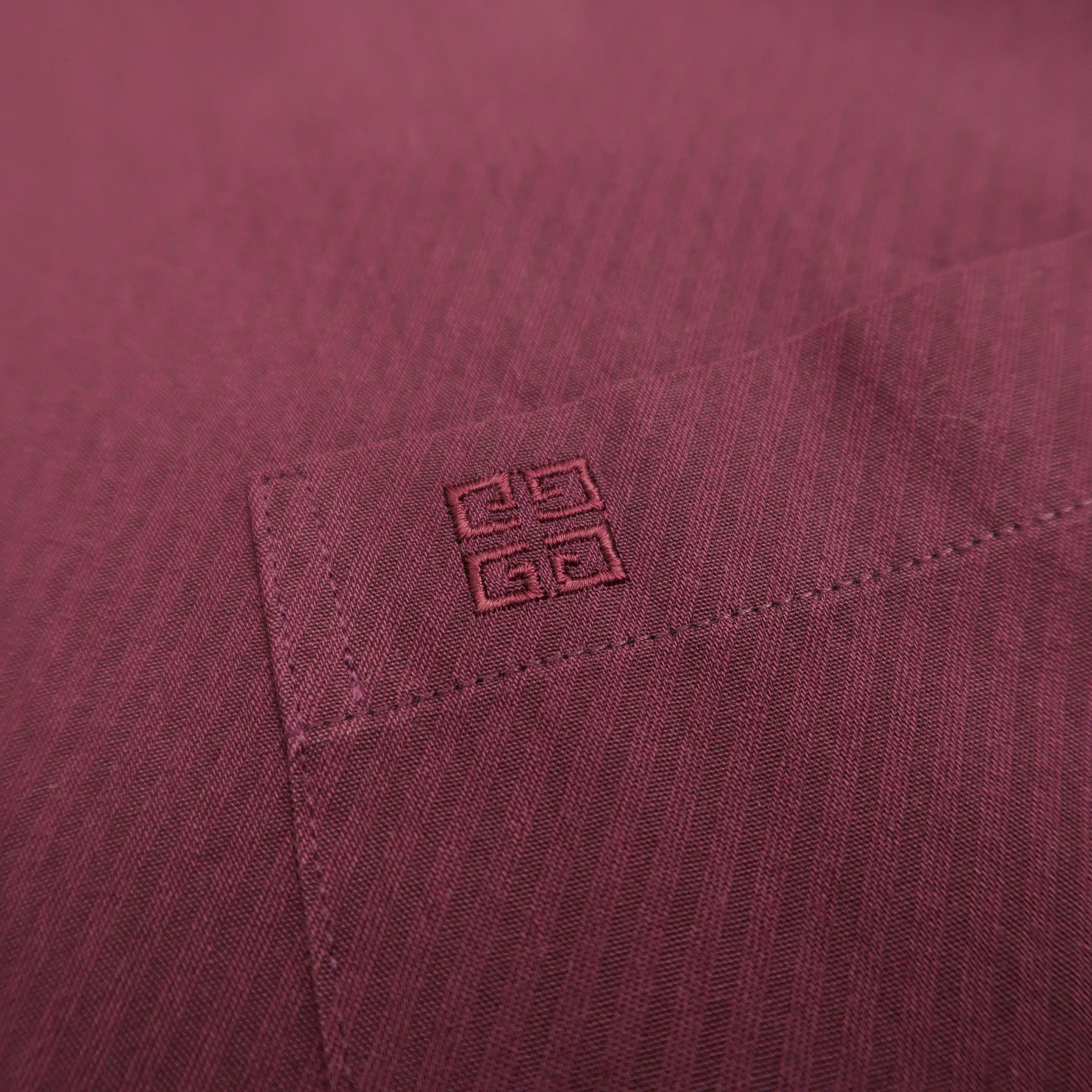 Givenchy Vintage Luxury Givenchy Men Embroidered Logo Purple Shirt Size US L / EU 52-54 / 3 - 8 Thumbnail