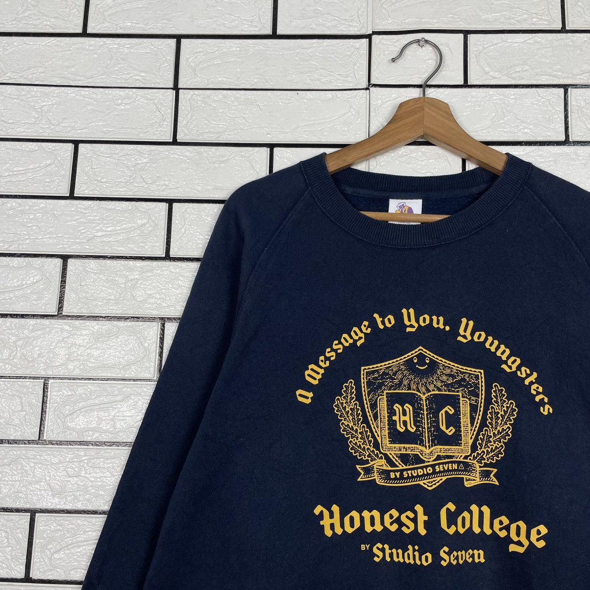 Japanese Brand Honest College By Studio Seven Crewneck Sweatshirt Size US M / EU 48-50 / 2 - 6 Thumbnail