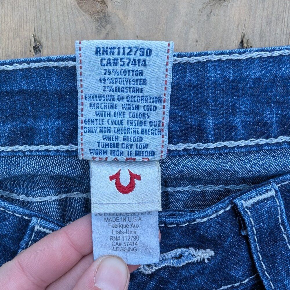 True Religion True Religion Jeans Women 29 Blue Denim Medium Wash Skinny Size 29" - 6 Thumbnail