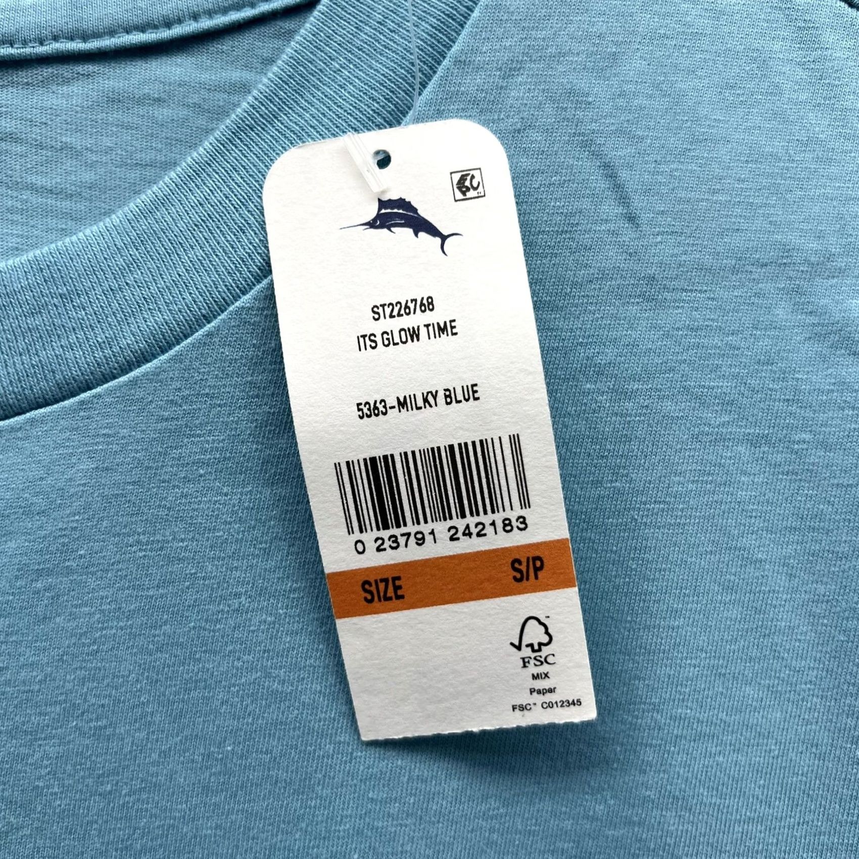 Tommy Bahama Tommy Bahama Shirt Mens S Blue Its Glow Time Marlin Logo Graphic Tee Casual Shirt Size US S / EU 44-46 / 1 - 2 Thumbnail