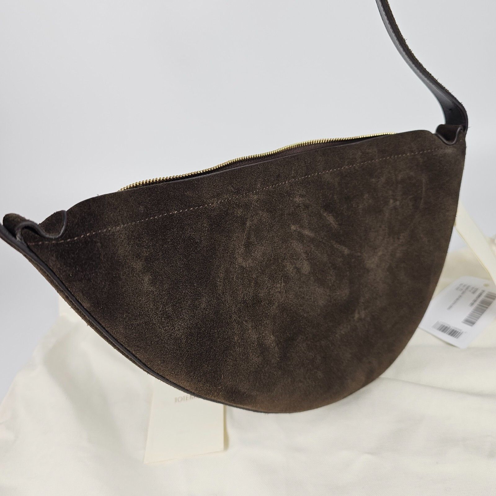 Toteme TOTEME Scooped Sling $890 Pepper Suede Shoulder Bag Size ONE SIZE - 5 Thumbnail