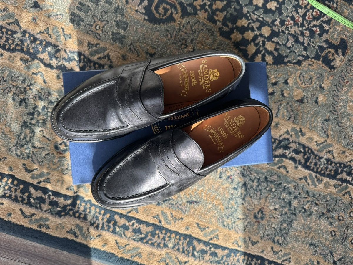 Sanders Sanders & Sanders Clive Penny Loafer Us 9.5 Black calfskin