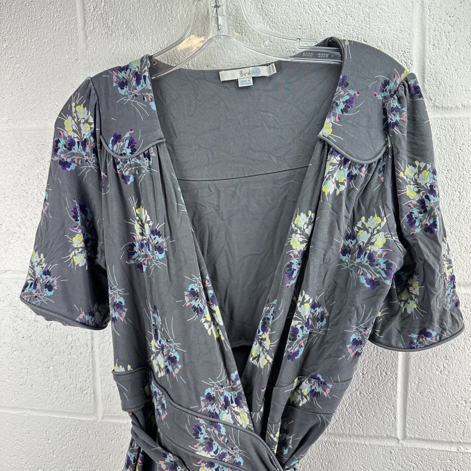 Boden Boden Midi Dress 10, Grey Floral Viscose Size L / US 10 / IT 46 - 3 Thumbnail