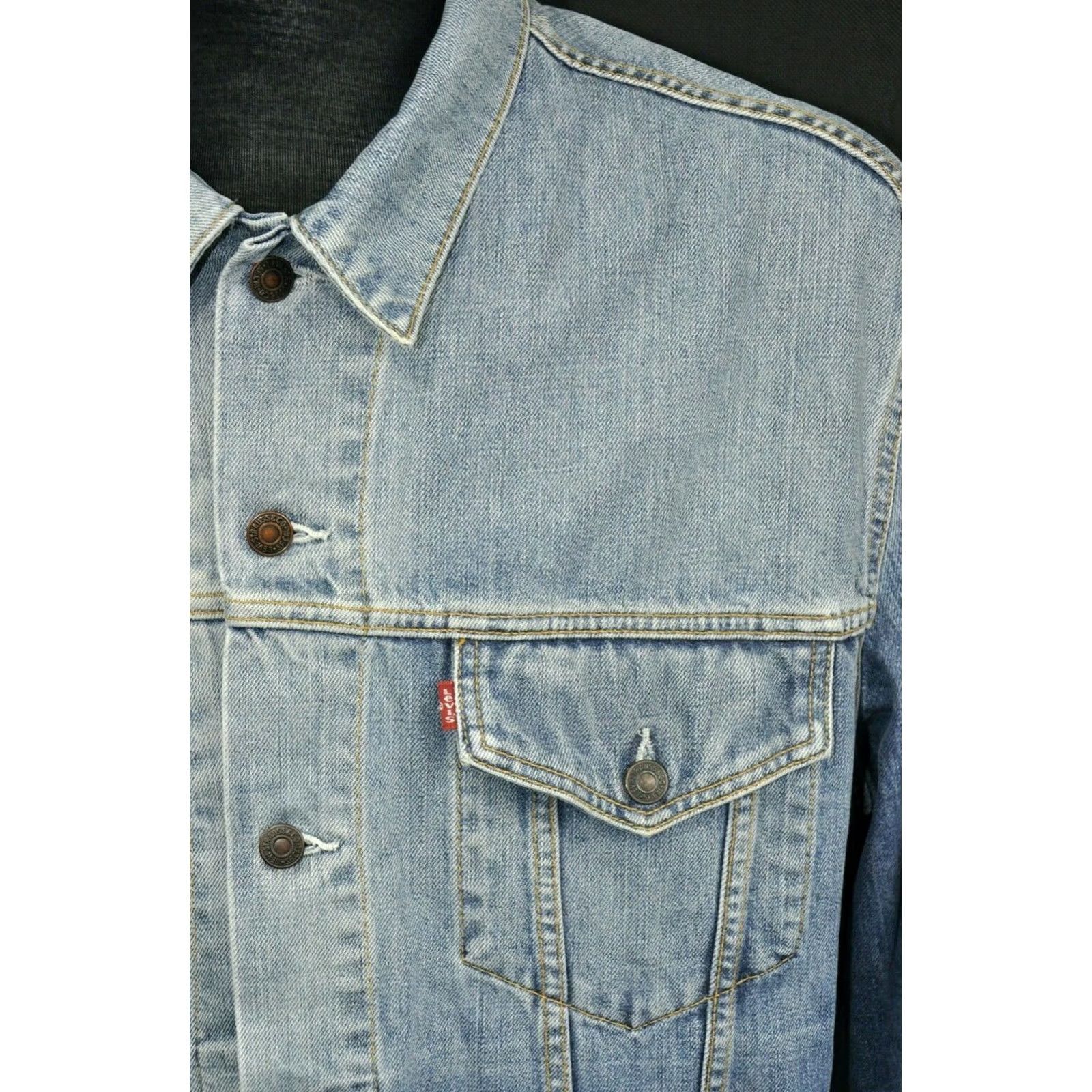Levi's Levi's 70550 Denim Jacket Rider Trucker Blue 2XL Men Shirt Jacket Vintage NOT INCLUDED N/A Size US 39 - 6 Thumbnail