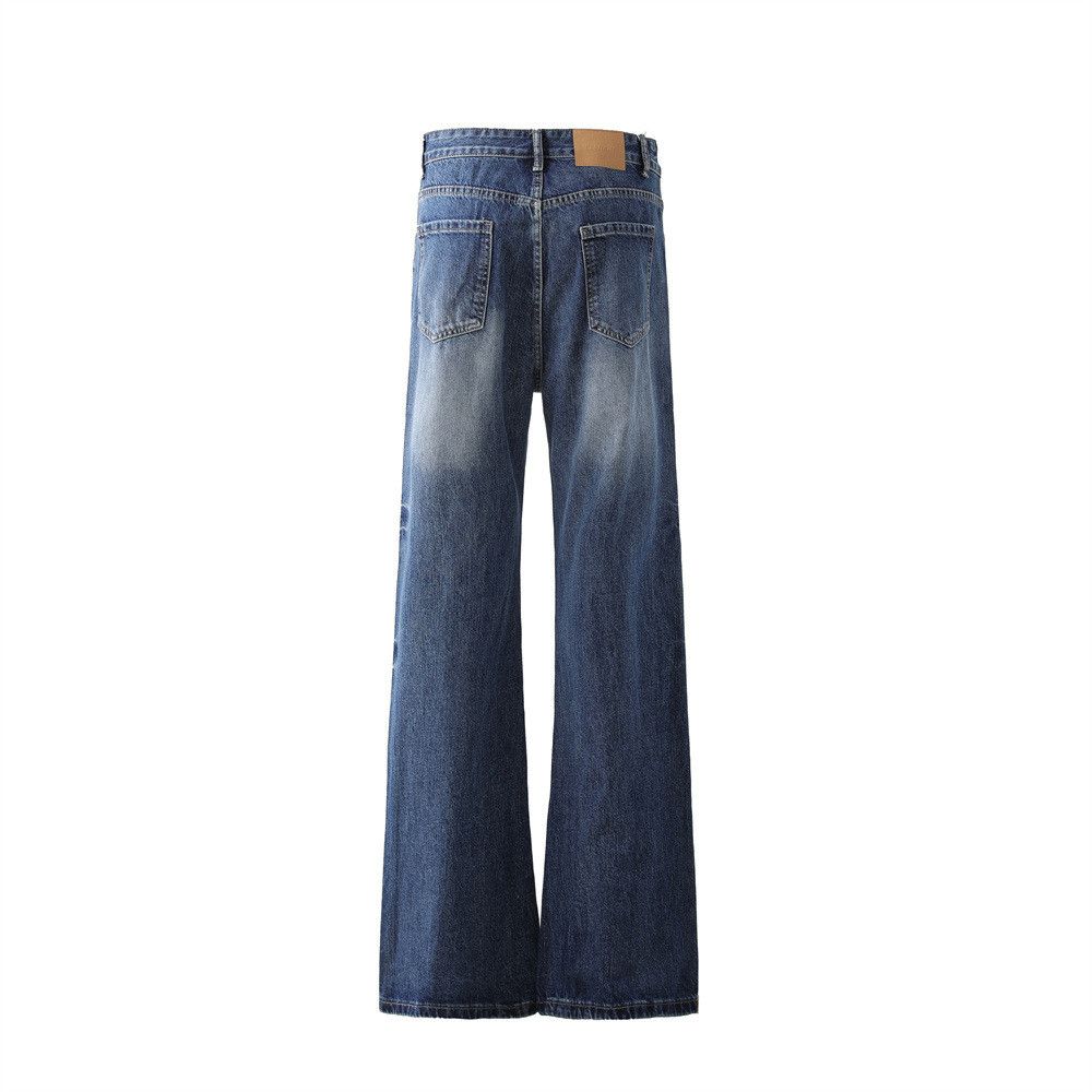 Vintage Men's Casual Hippie Flared Jeans — Washed & Distressed Size US 32 / EU 48 - 2 Thumbnail