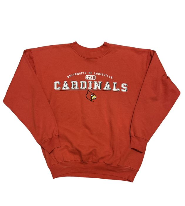 University of Louisville Cardinals Embroidered Sweatshirt Sz L