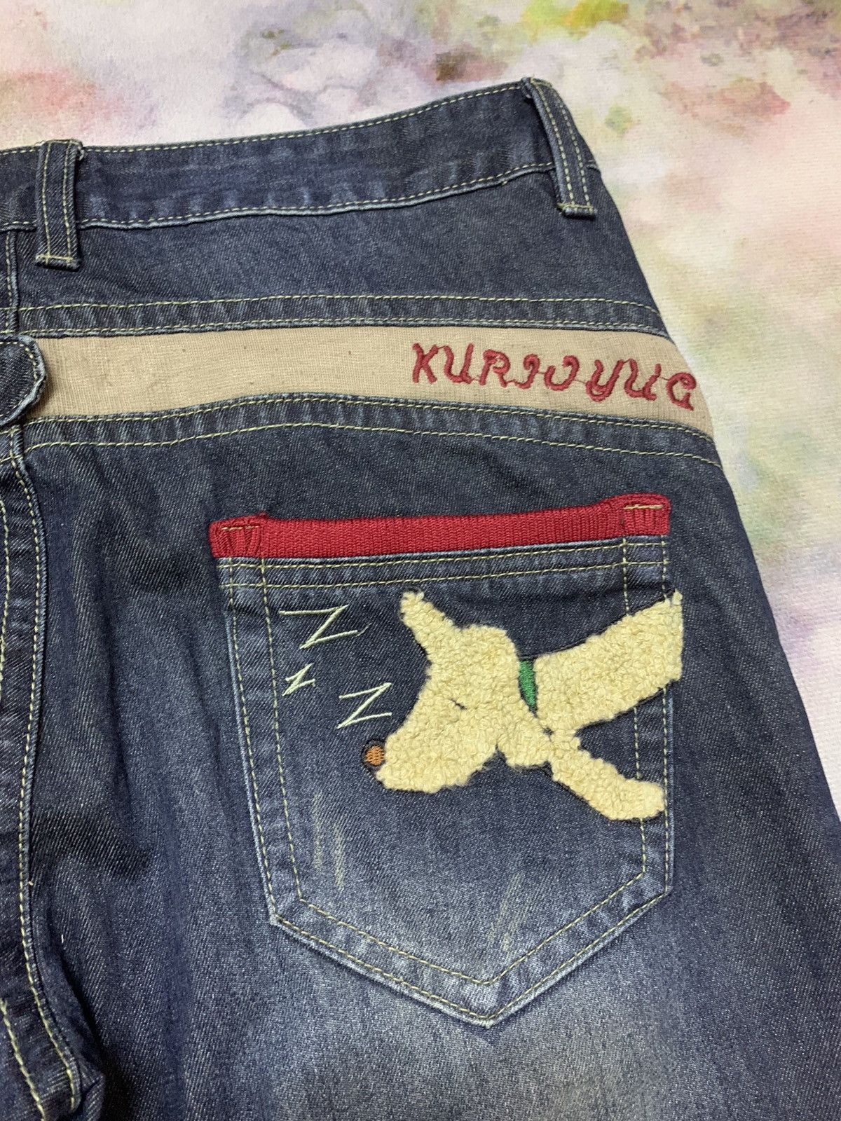 Japanese Brand Yoshitomo Nara x Kurijyua Japanese Pop Art Patchwork Size US 34 / EU 50 - 5 Thumbnail