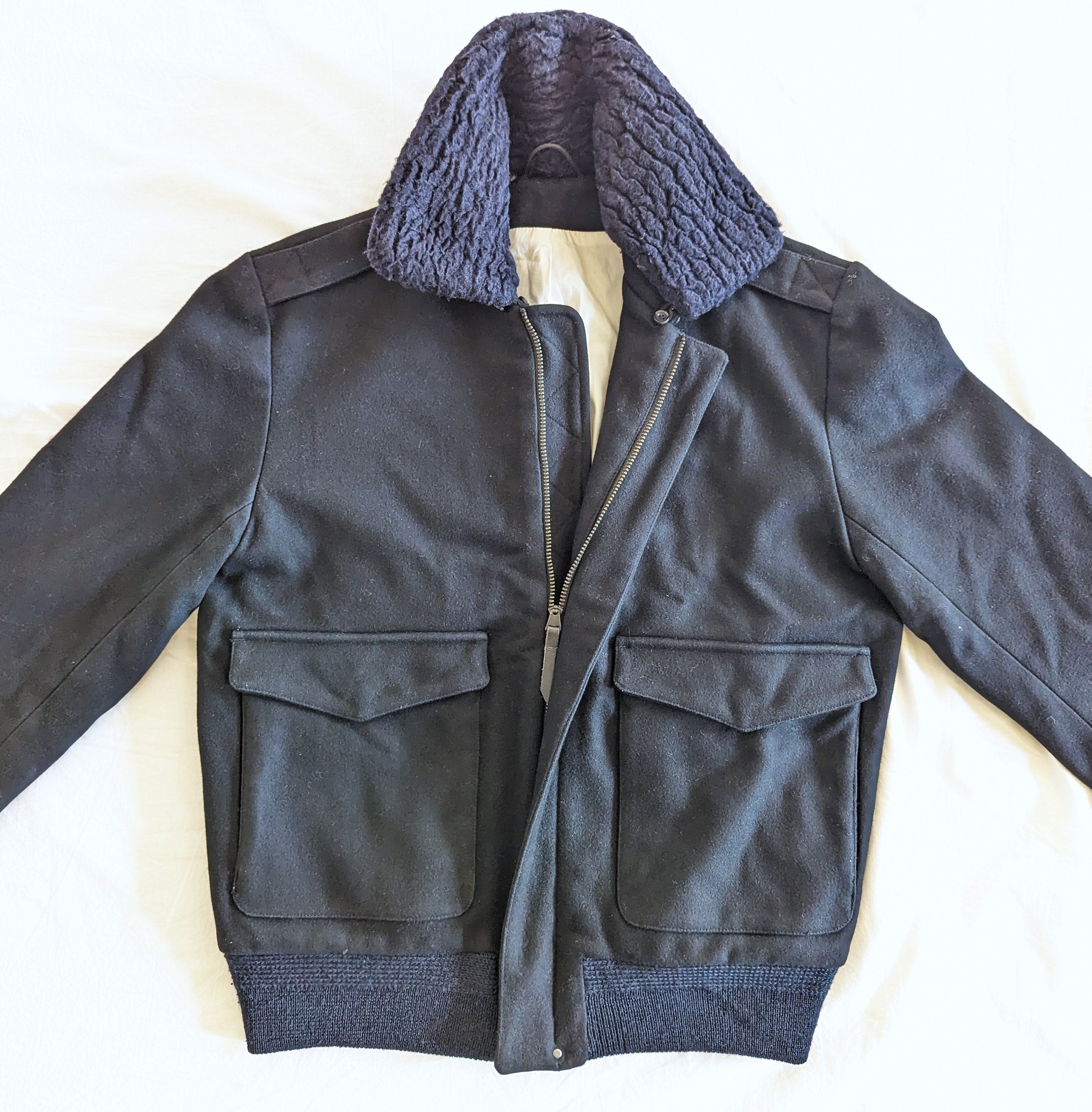 Patrik Ervell Wool Aviator Bomber Jacket (fits S/M) Size US M / EU 48-50 / 2 - 5 Thumbnail