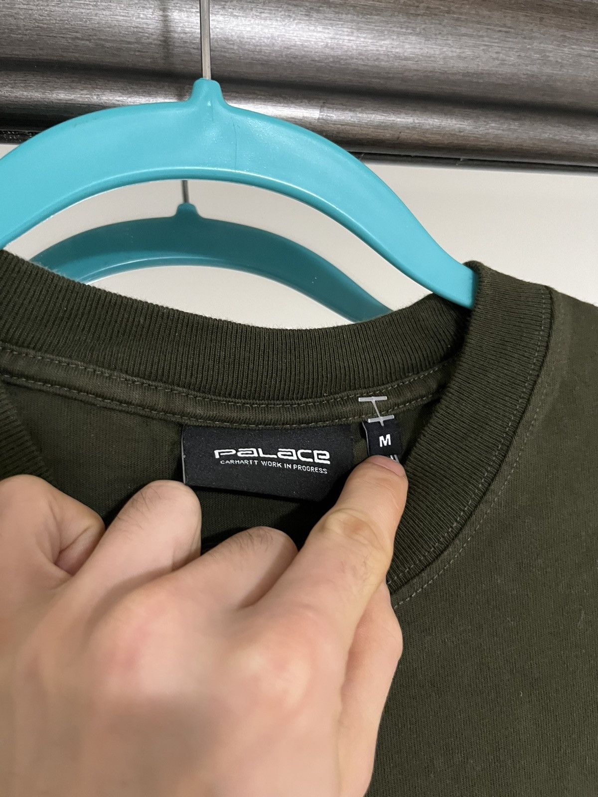 Carhartt Wip × Palace 2024 Palace x Carhartt WIP Logo Long-Sleeve 'Plant' green Size US M / EU 48-50 / 2 - 3 Thumbnail