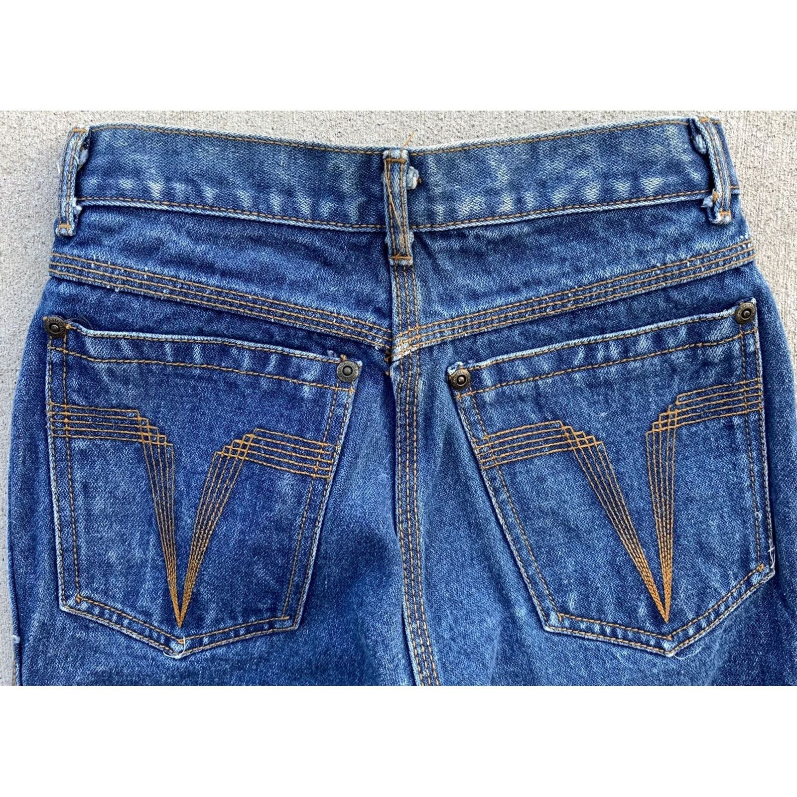 Vintage VINTAGE Brittania Jeans 24 1/2” Waist X 31 1/4” Inseam Women 70s 80s Retro Blue Denim High Waist Straight Size 26" / US 2 / IT 38 - 6 Thumbnail