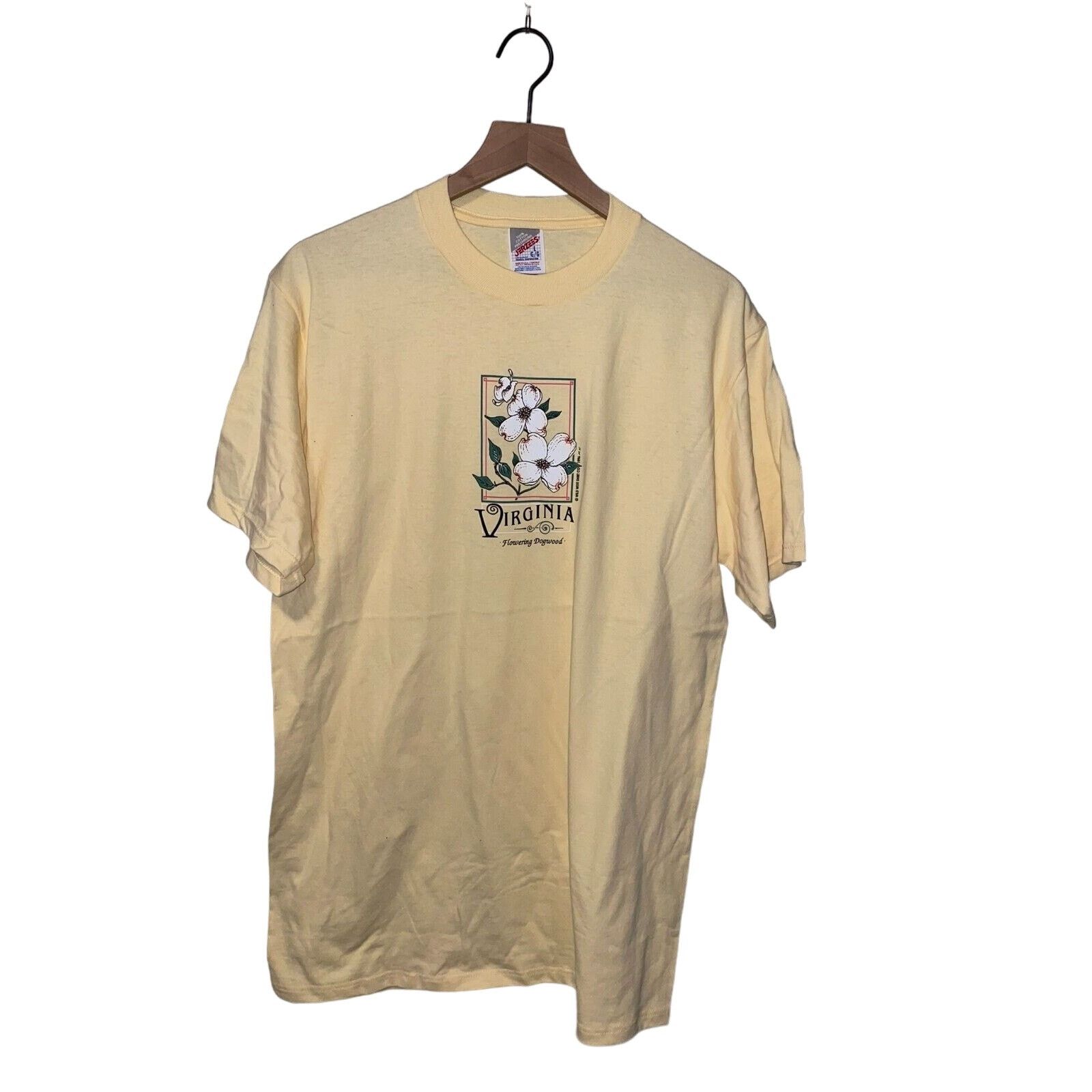 Jerzees Vintage Flowering Dogwood Shirt Virginia Flower Tee VTG 90s Size US L / EU 52-54 / 3 - 1 Thumbnail