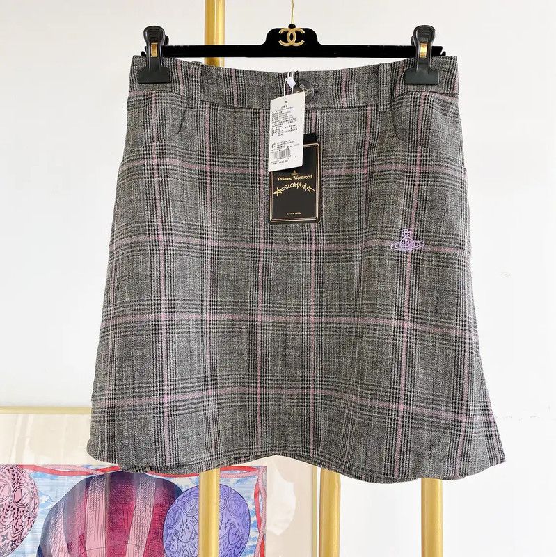 Vivienne Westwood Vivienne Westwood Plaid Grey Skirt for Summer 0089 Size 30" / US 8 / IT 44 - 1 Thumbnail