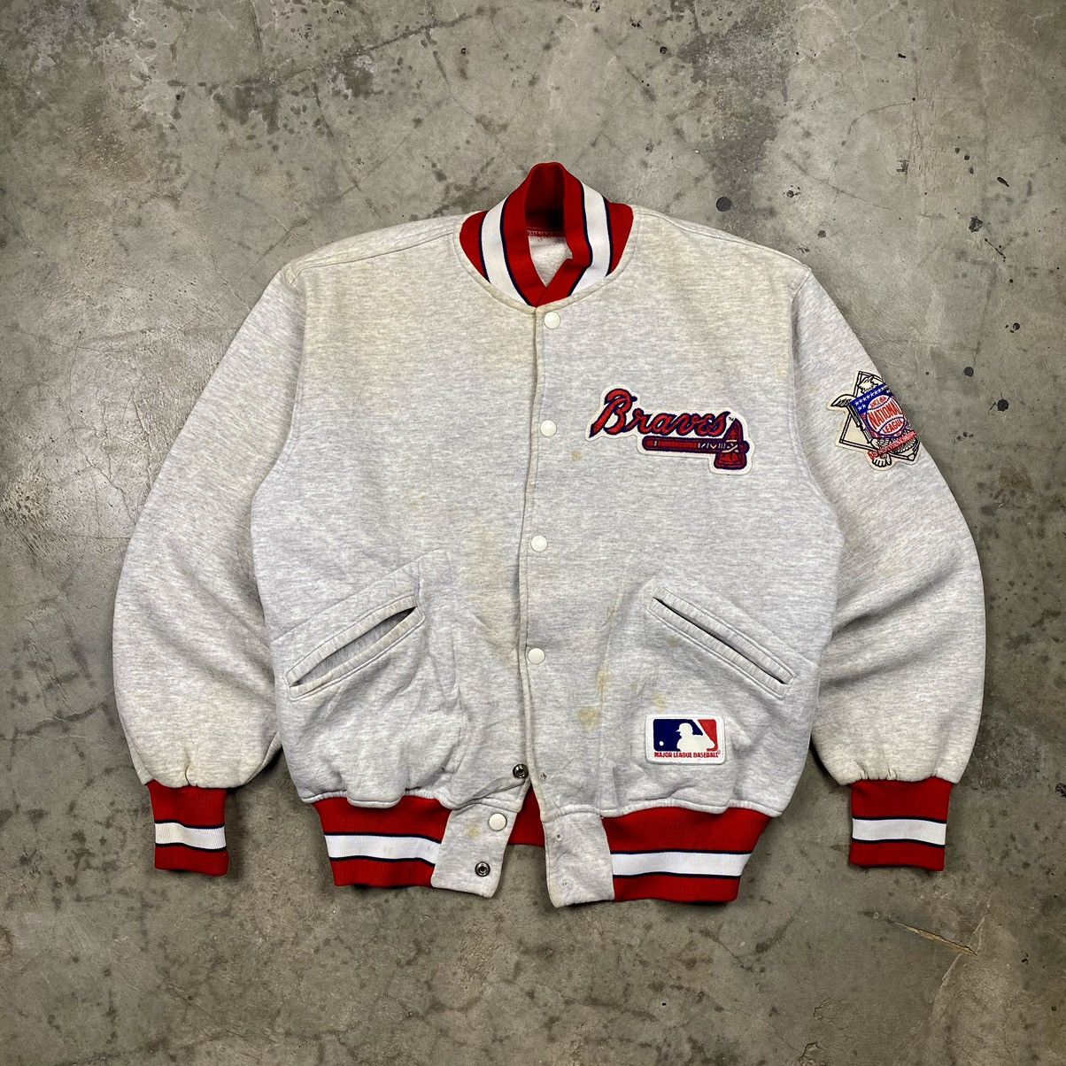 MLB OG 90s Distressed MLB Atlanta Braves Varsity Jacket Size US M / EU 48-50 / 2 - 1 Thumbnail