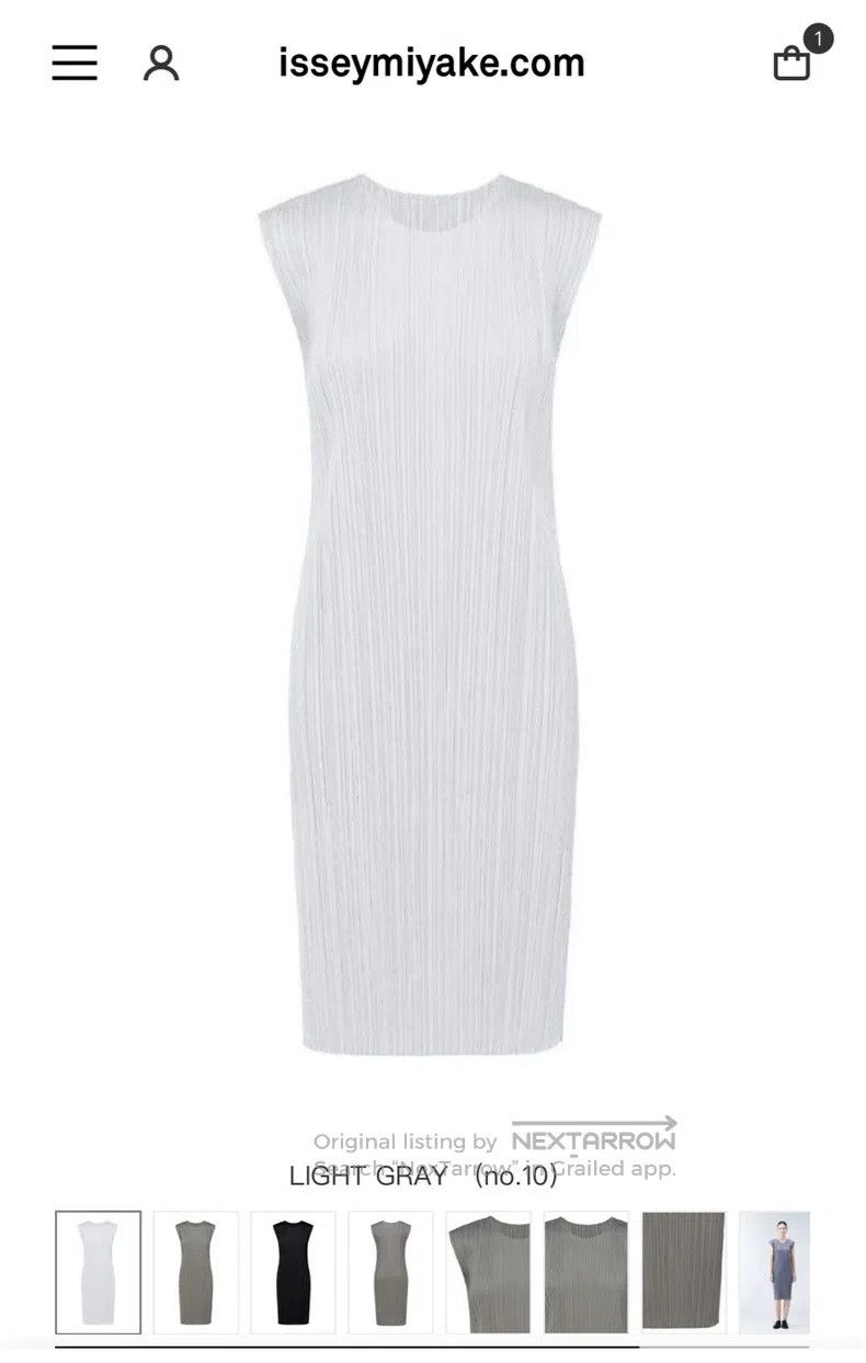 Issey Miyake Issey Miyake Basic Light Gray Short Dress Size XL / US 12-14 / IT 48-50 - 1 Thumbnail