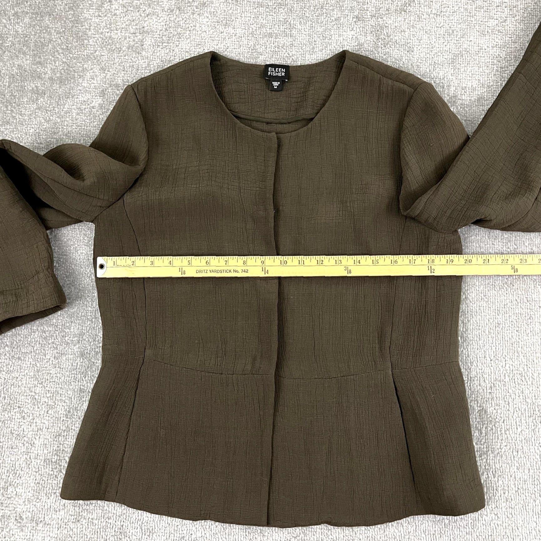 Eileen Fisher Eileen Fisher Jacket Womens Medium Brown Silk Blend Office Career Preppy Size M / US 6-8 / IT 42-44 - 5 Thumbnail