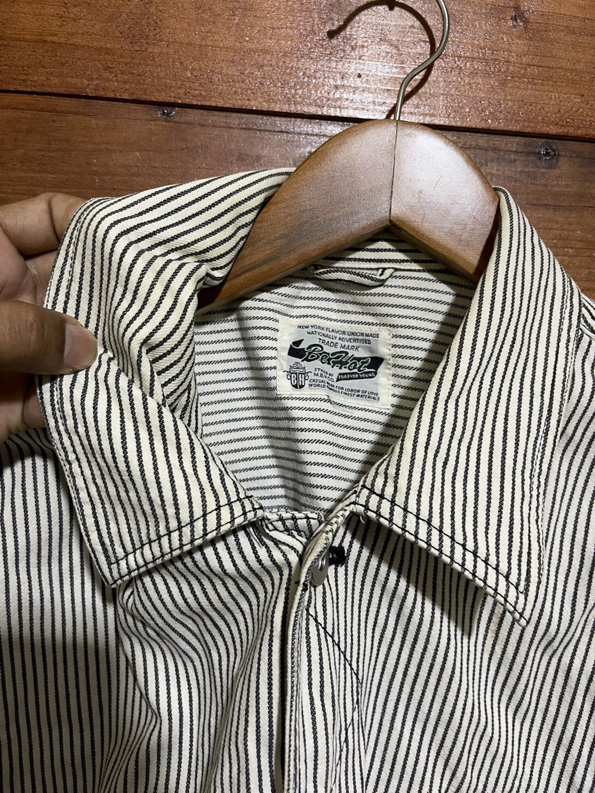 Japanese Brand Vintage be hot hickory stripe jacket Size US L / EU 52-54 / 3 - 4 Thumbnail