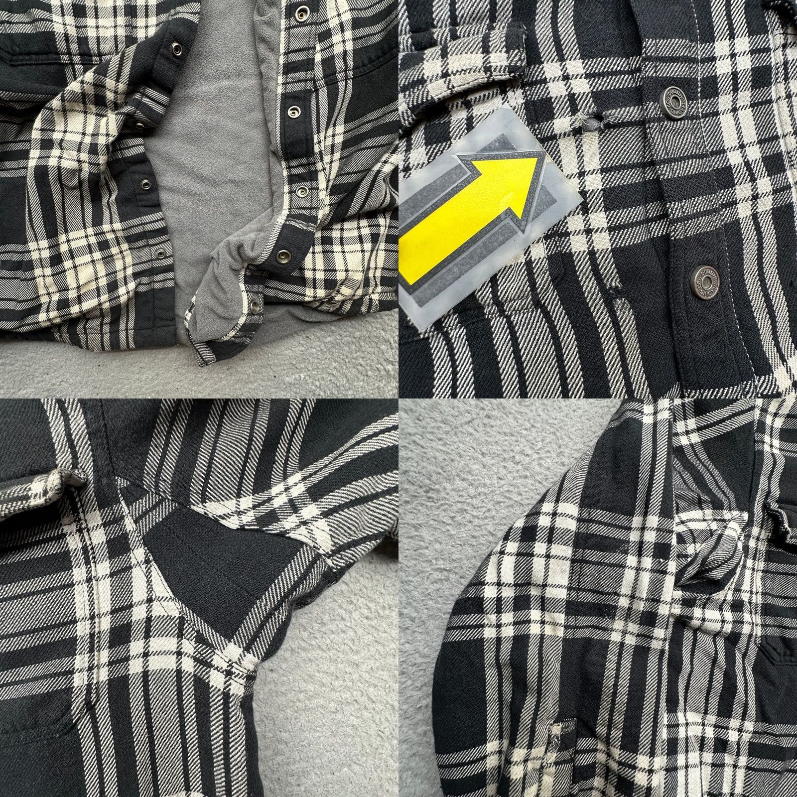 Duluth Trading Company Duluth Trading Co Button-Up Shirt Mens Large Long Sleeve Plaid Black White Pockets Lined Flannel Fleece Size US L / EU 52-54 / 3 - 8 Thumbnail