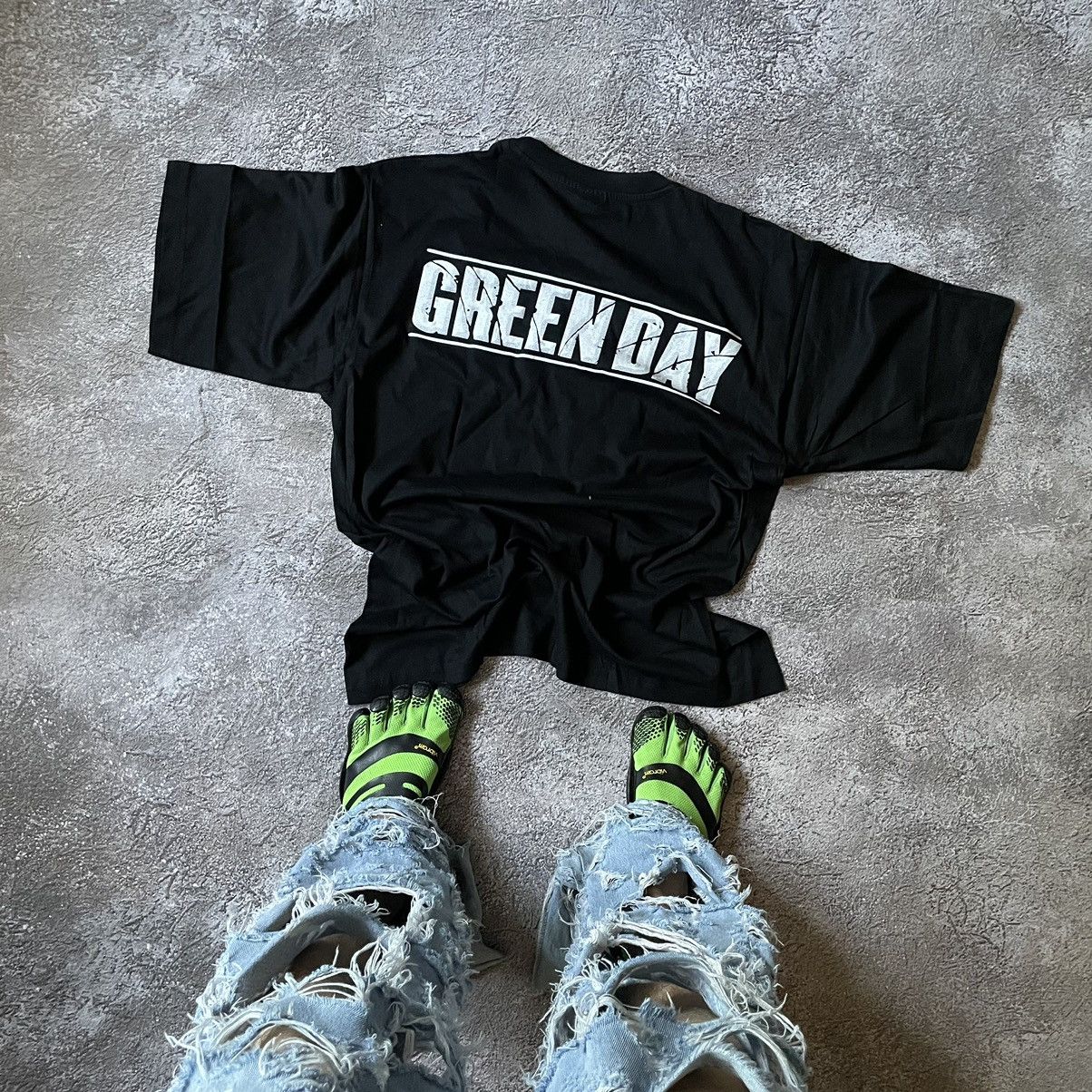 Band Tees Vintage Y2K GREEN 90S DAY CREEPY FACE ABSTRACT XXL Size US XXL / EU 58 / 5 - 7 Thumbnail
