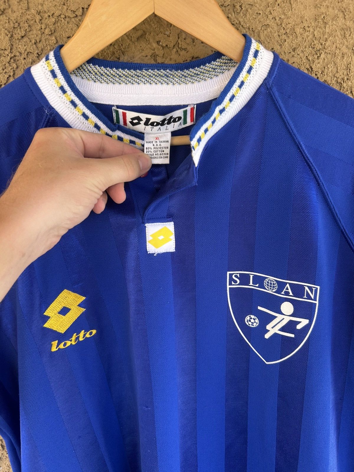 Chelsea Soccer × Lotto Sport × Vintage Vintage Lotto Italia Soccer Jersey Size XL Size US XL / EU 56 / 4 - 2 Thumbnail