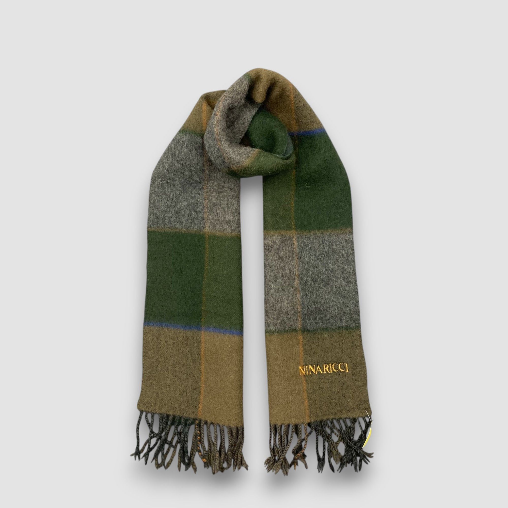 Japanese Brand Vintage Nina Ricci Scarf Wool Cashmere Muffler Scarves Size ONE SIZE - 1 Thumbnail