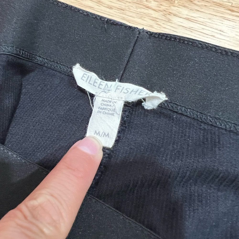 Eileen Fisher Eileen Fisher Black Corduroy Pants Elastic Waistline Quiet Size 32" / US 10 / IT 46 - 4 Thumbnail