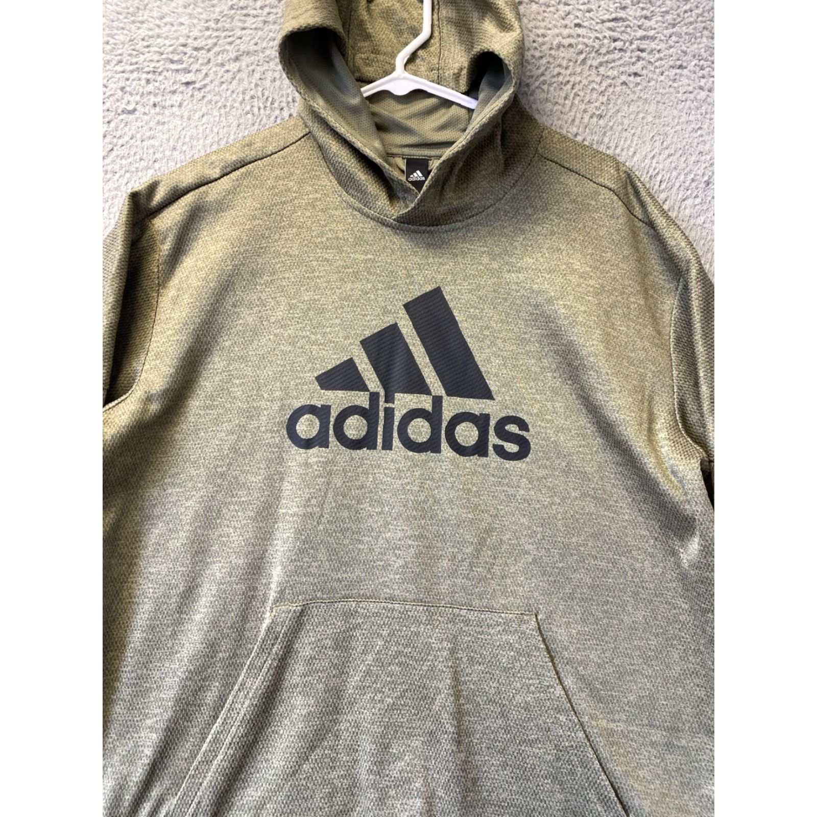 Adidas ADIDAS Hoodie Mens Large Forest Green Pullover Sweatshirt Logo Size US L / EU 52-54 / 3 - 2 Thumbnail
