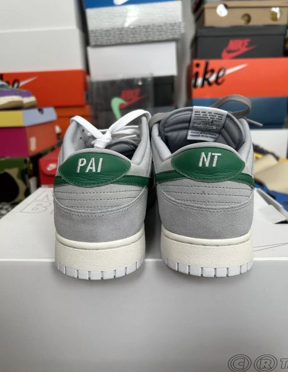 Nike Grey/Green Nike Dunk Low From Nike by You size 12.5 Size US 12.5 / EU 45-46 - 2 Thumbnail