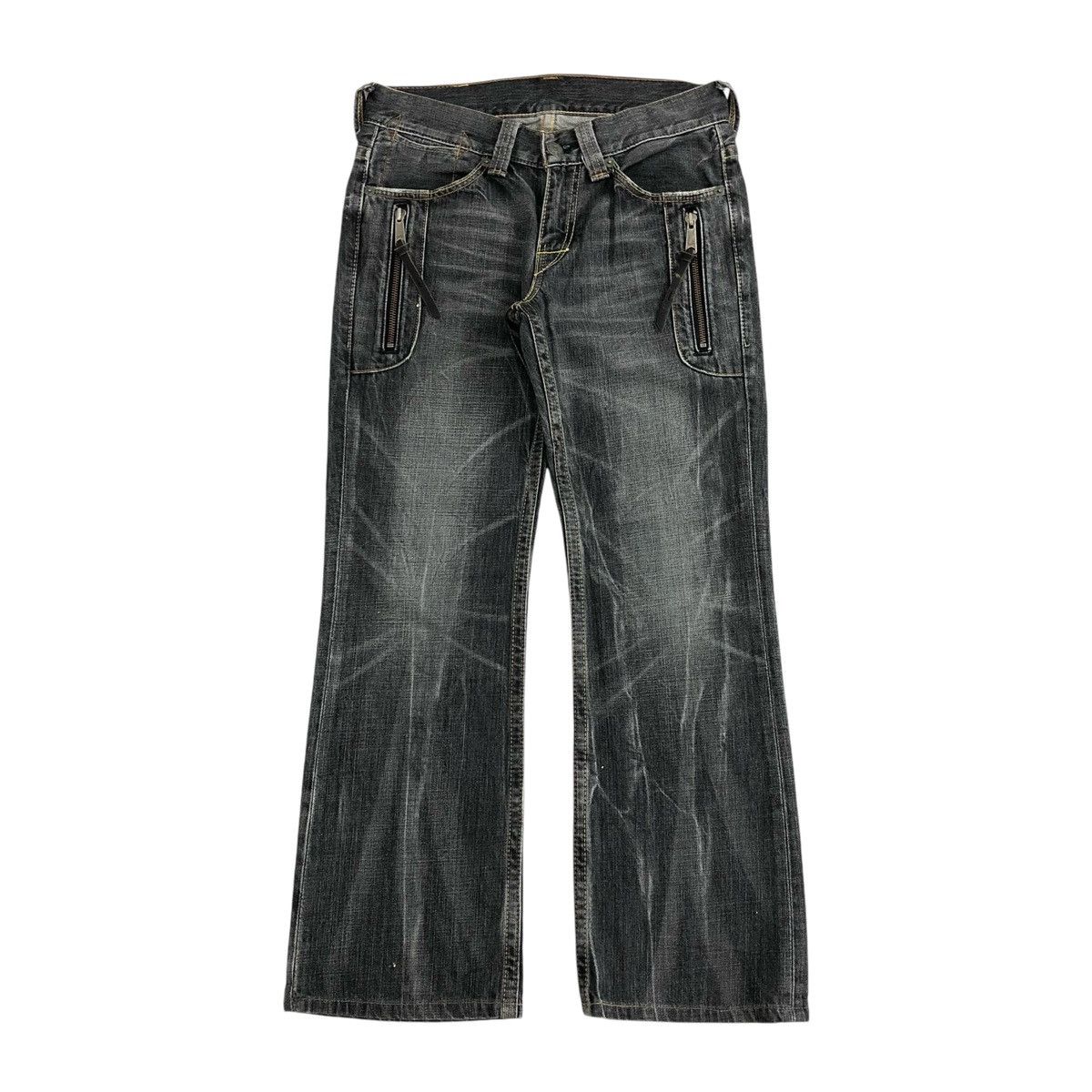 Crazy Flare Jeans Levis 507 Multi Pocket Y2K Faded Pants