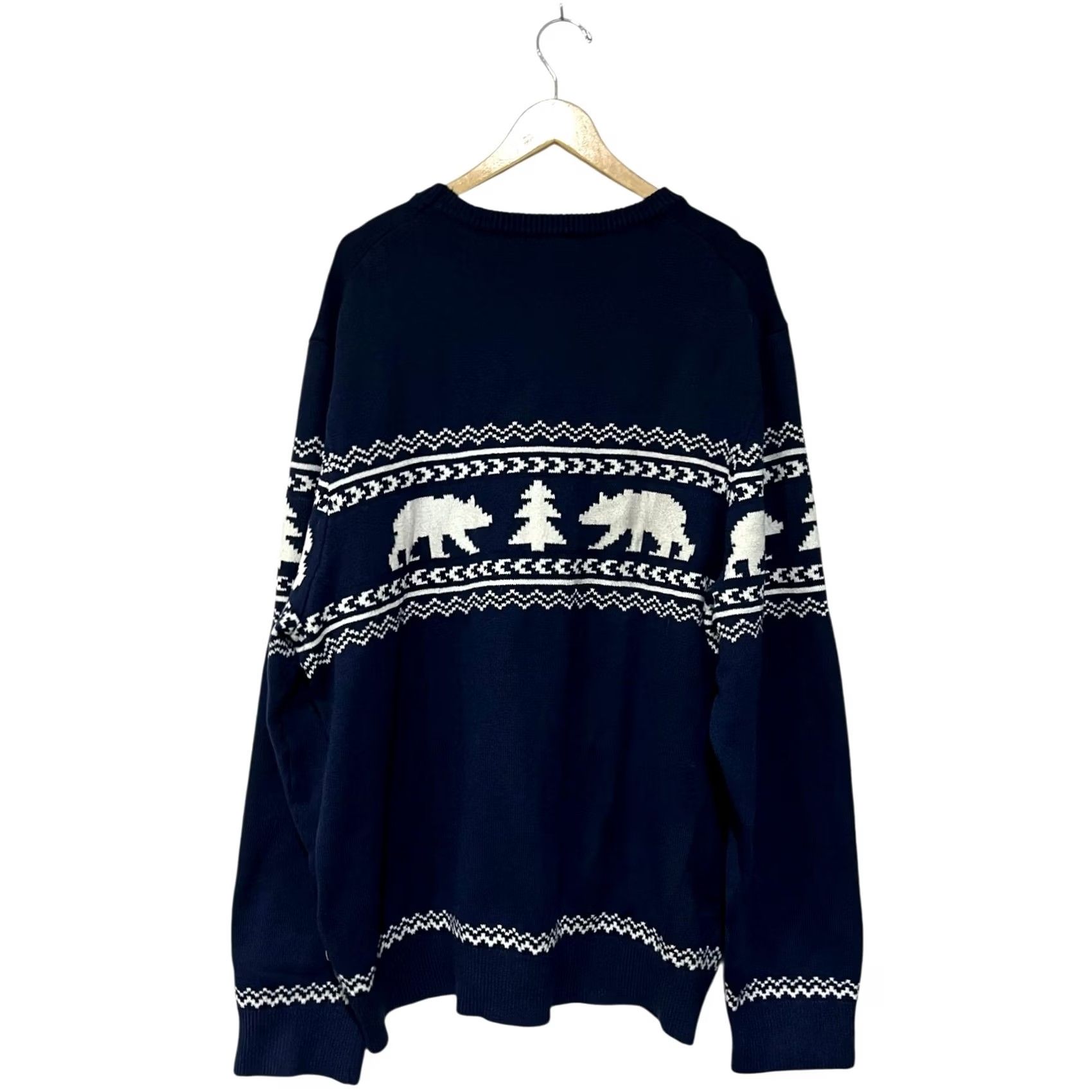 Lands' End Lands' End Sweater Fair Isle Bears Crew Neck Long Sleeve Pullover Mens XXL Blue Size US XXL / EU 58 / 5 - 6 Thumbnail