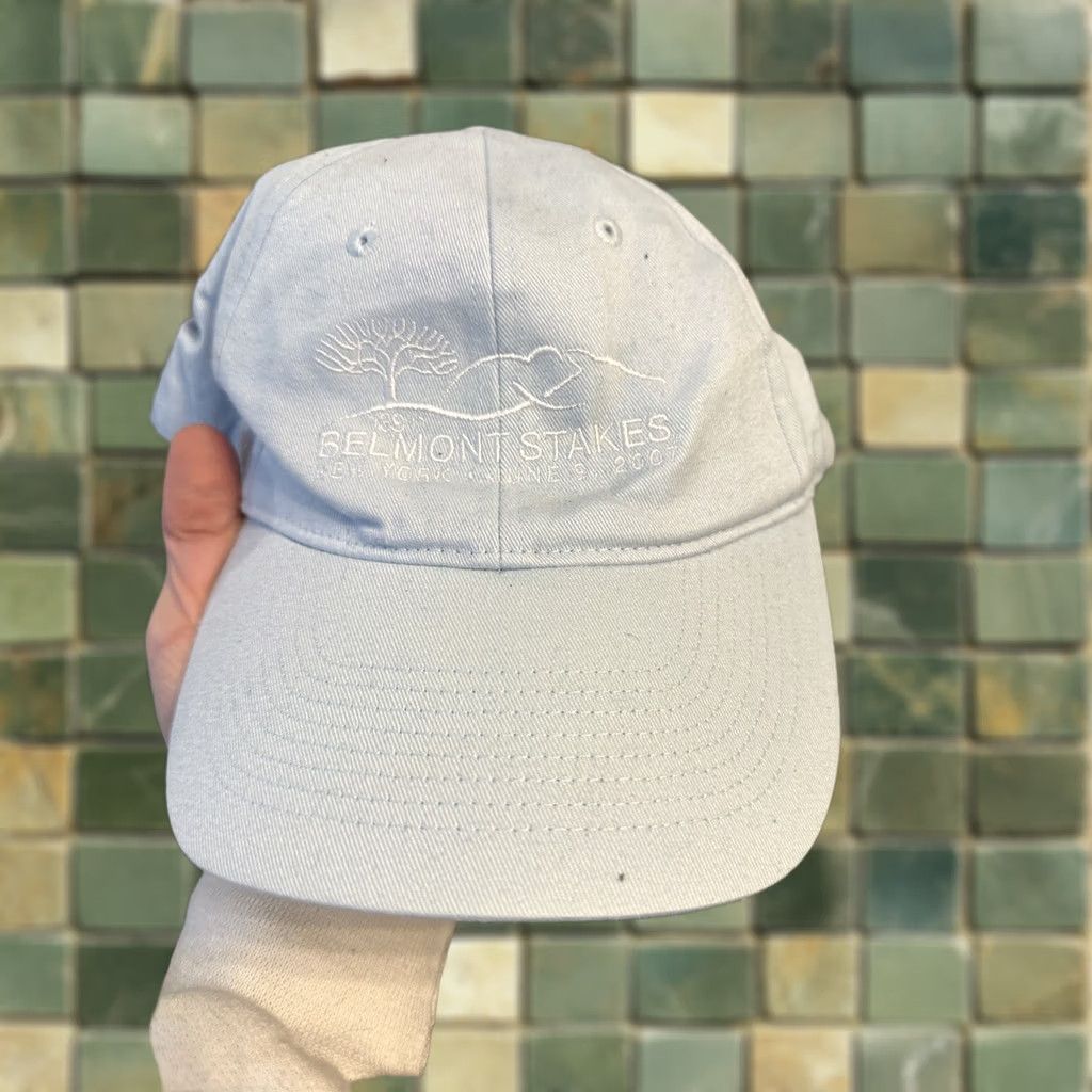 Vintage VINTAGE Belmont Stakes 2007 Hat Horse Races Blue Adjustable Strap Back Casual Baseball Cap Unisex Adults Mens Womens Size ONE SIZE - 1 Thumbnail