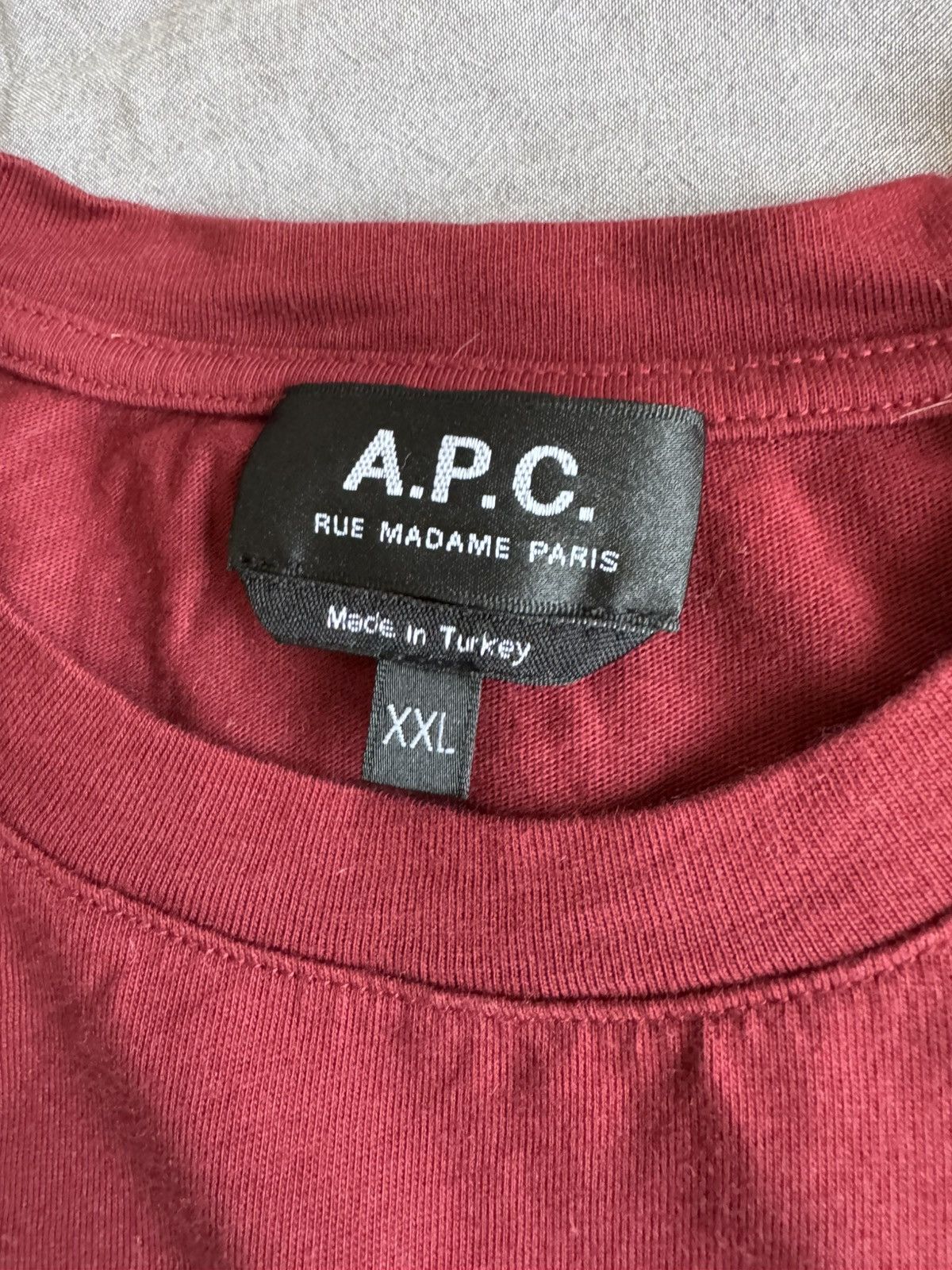 A.P.C. Standard Grand VPC TEE A.P.C. BURGUNDY CLASSIC APC Size US XXL / EU 58 / 5 - 4 Thumbnail